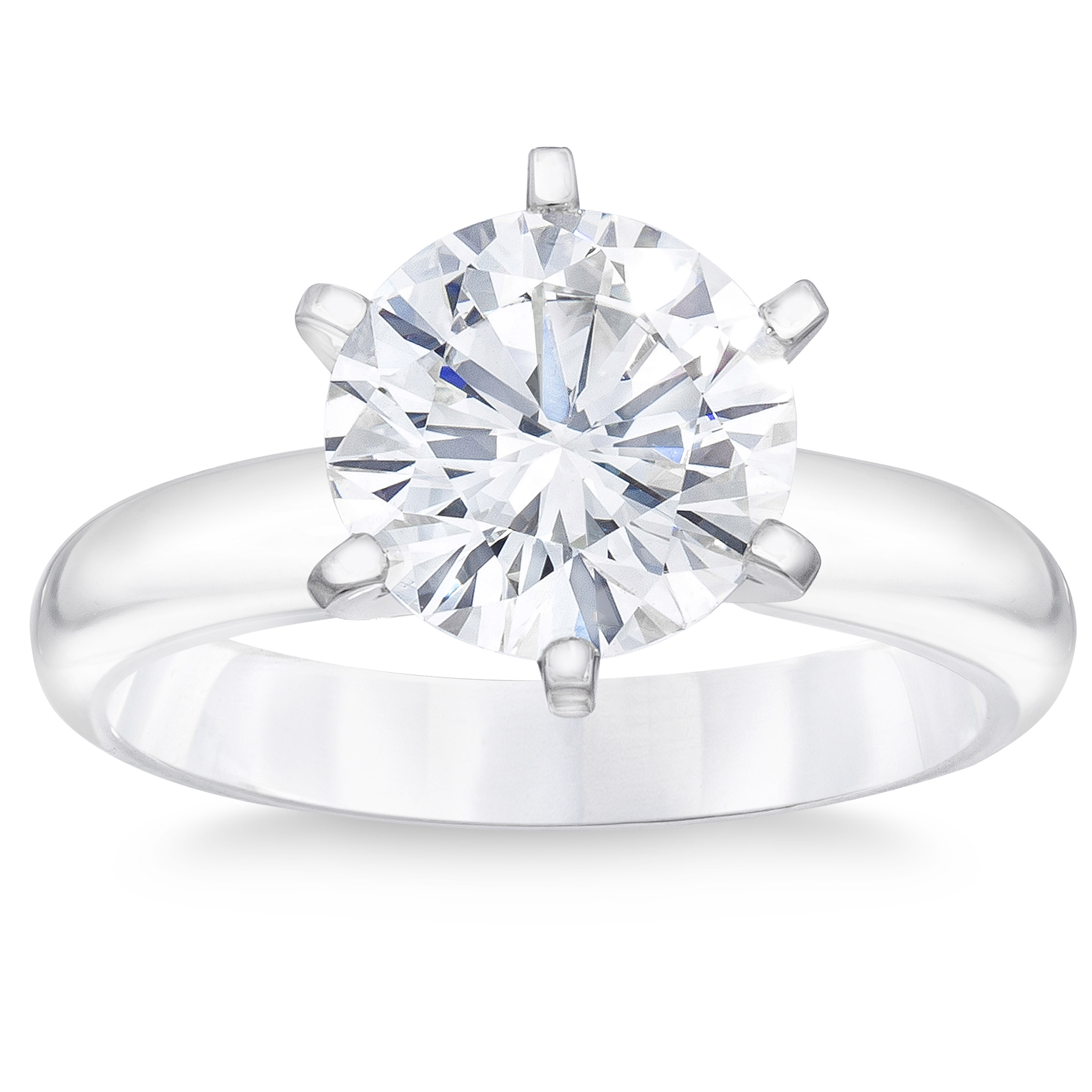 Round Brilliant 2.00 ct VS2 Clarity  I Color Diamond Platinum Solitaire Ring