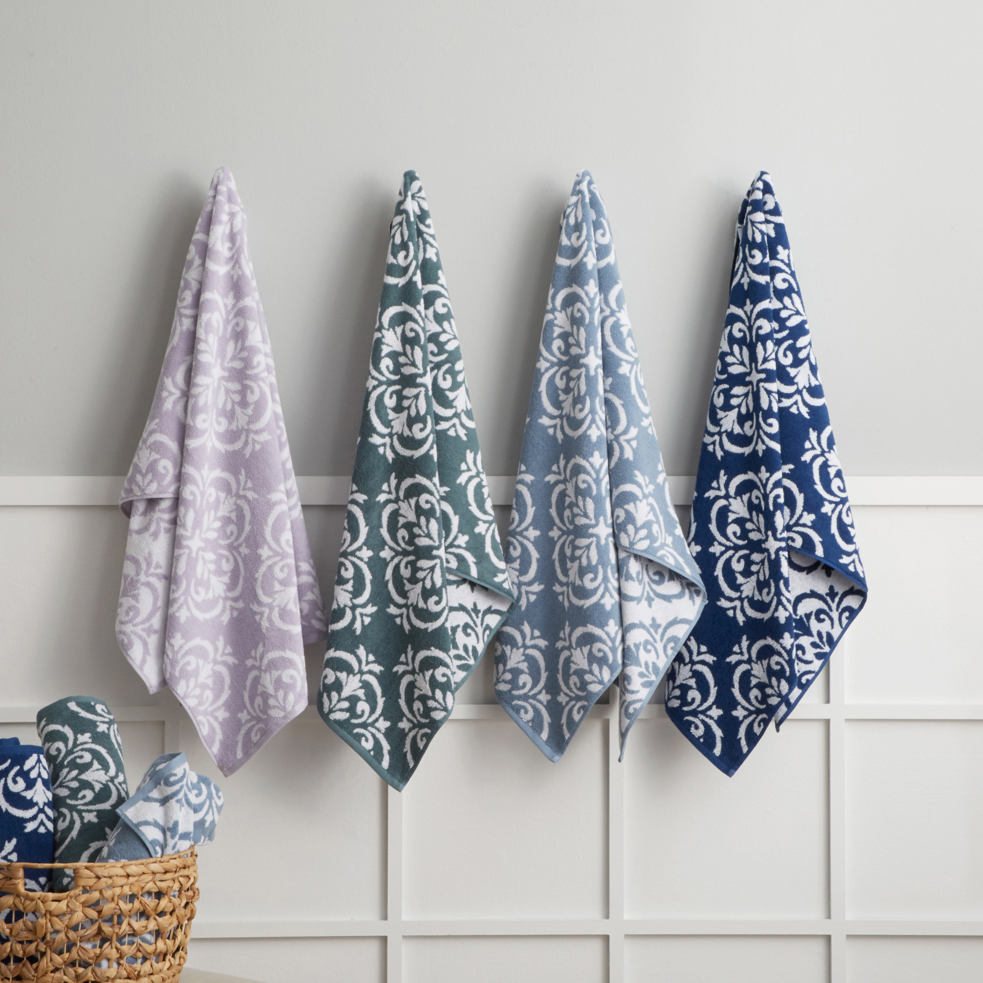 Martha Stewart Jacquard 2-piece Bath Towel Set | Costco