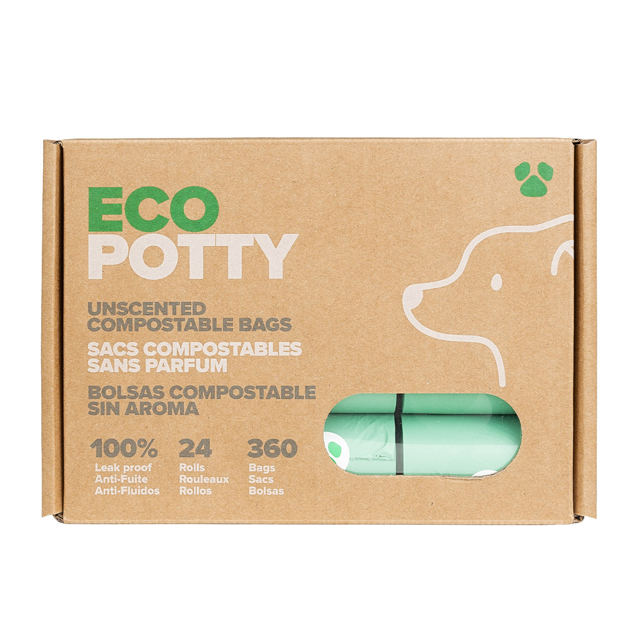 ECO POTTY – Compostable Poop Bags for Pets, 360-count