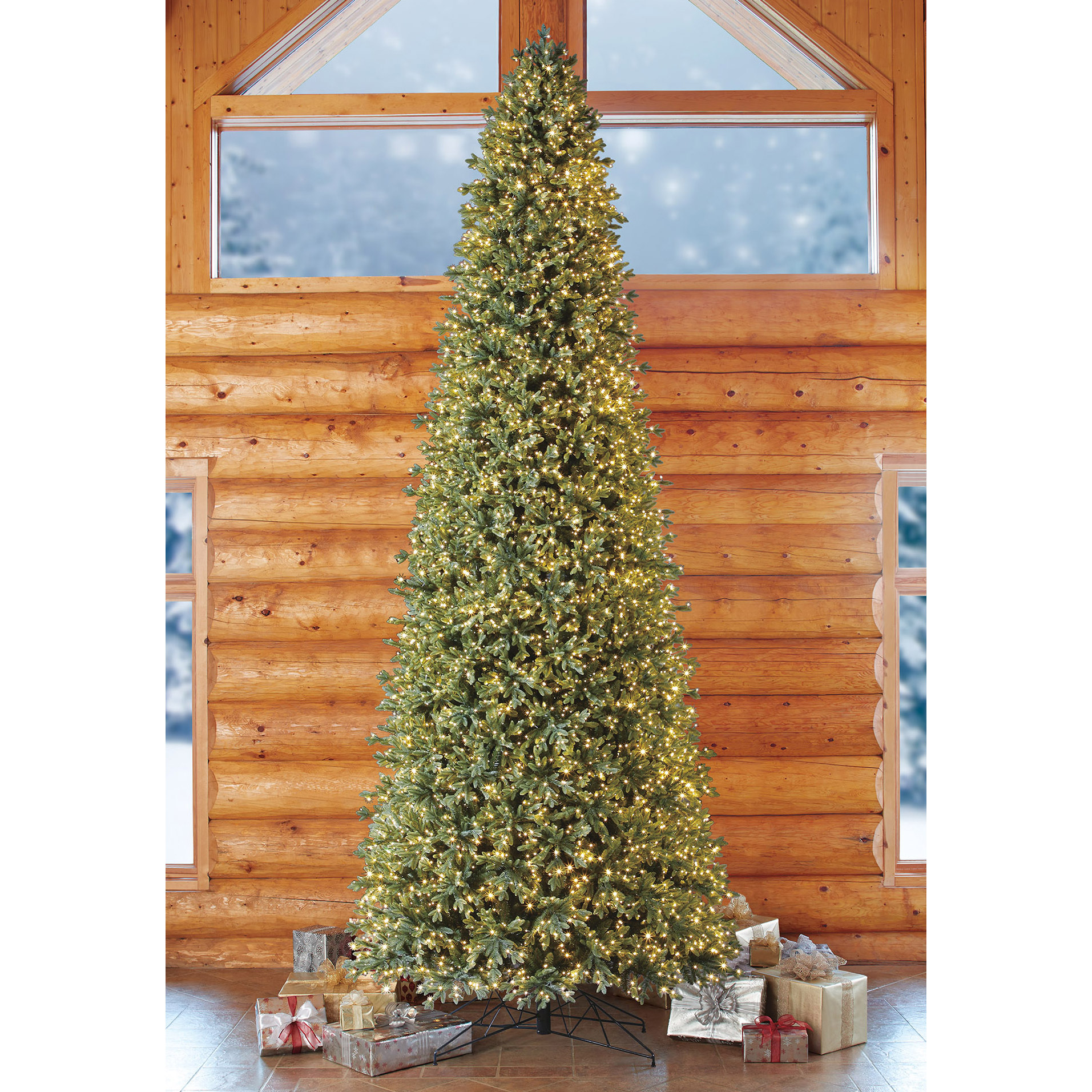15 ft Pre-Lit Aspen Artificial Christmas Tree, Color-Changing Radiant Micro LED Lights
