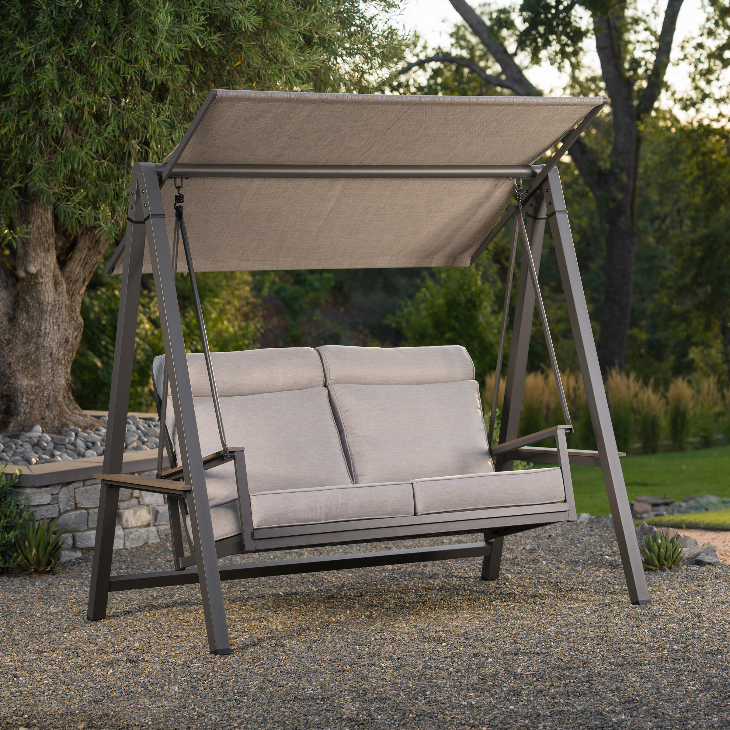 SunVilla Pine Knoll Cushion Outdoor Patio Swing | Costco