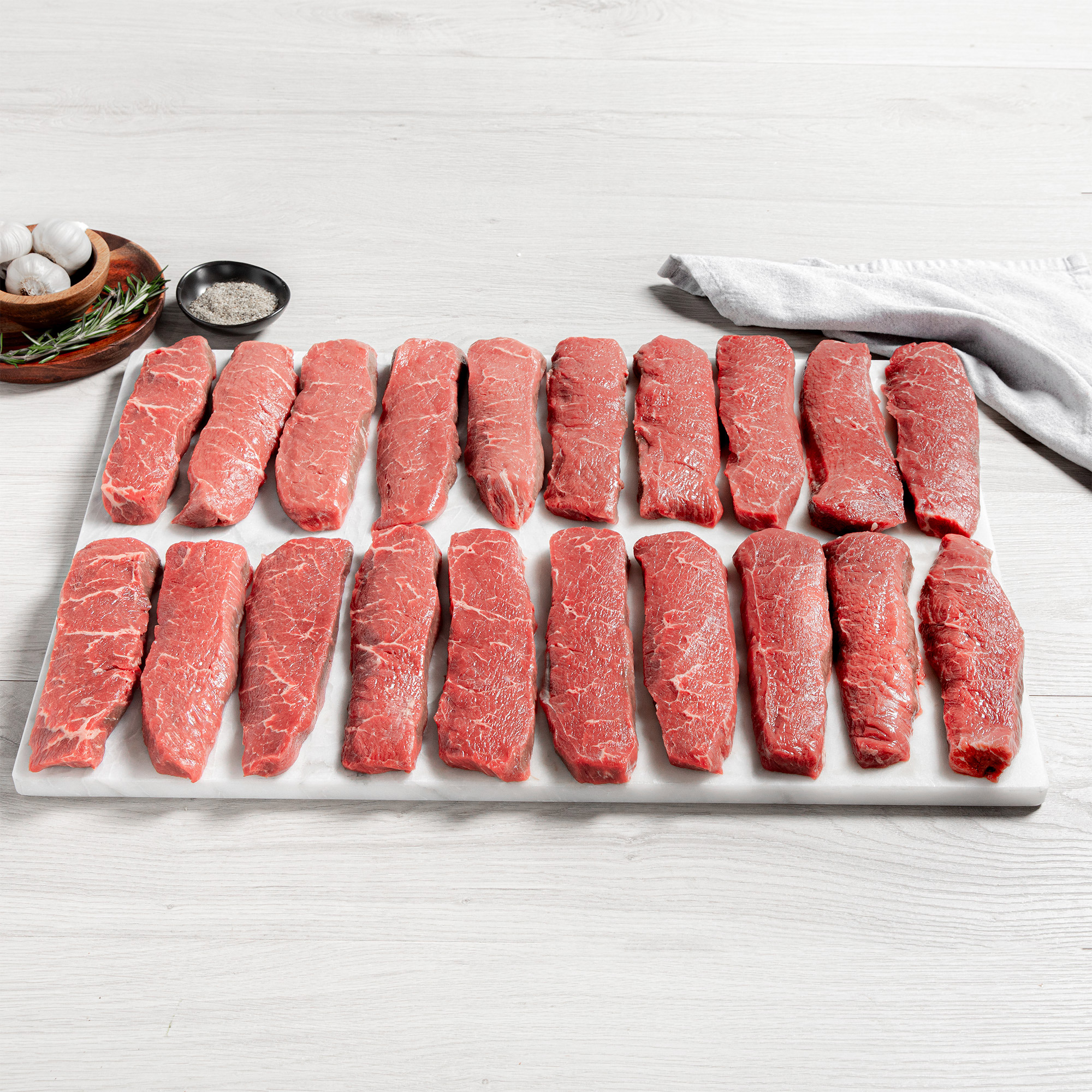 Rastelli’s USDA Choice Black Angus Sirloin Coulotte Steak (20/6 Oz Per Steak)  20 Total Count  7.5 Lbs. Total