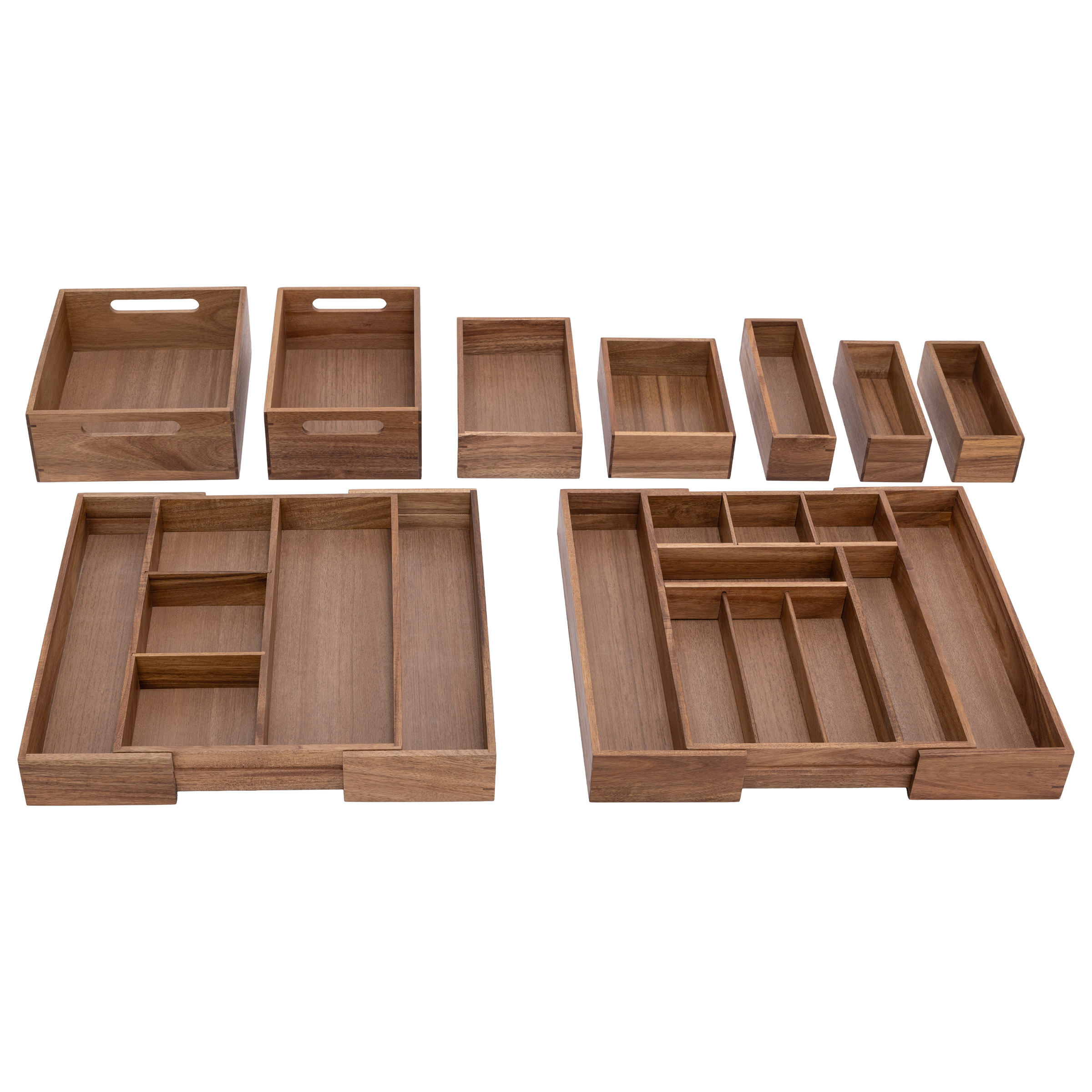Seville Classics 9-piece Acacia Organizer Starter Set | Costco