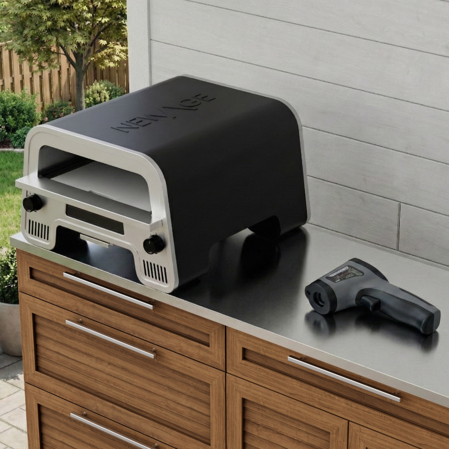 NewAge Perfect Crust Pizza Oven with Infrared Thermometer Gun and