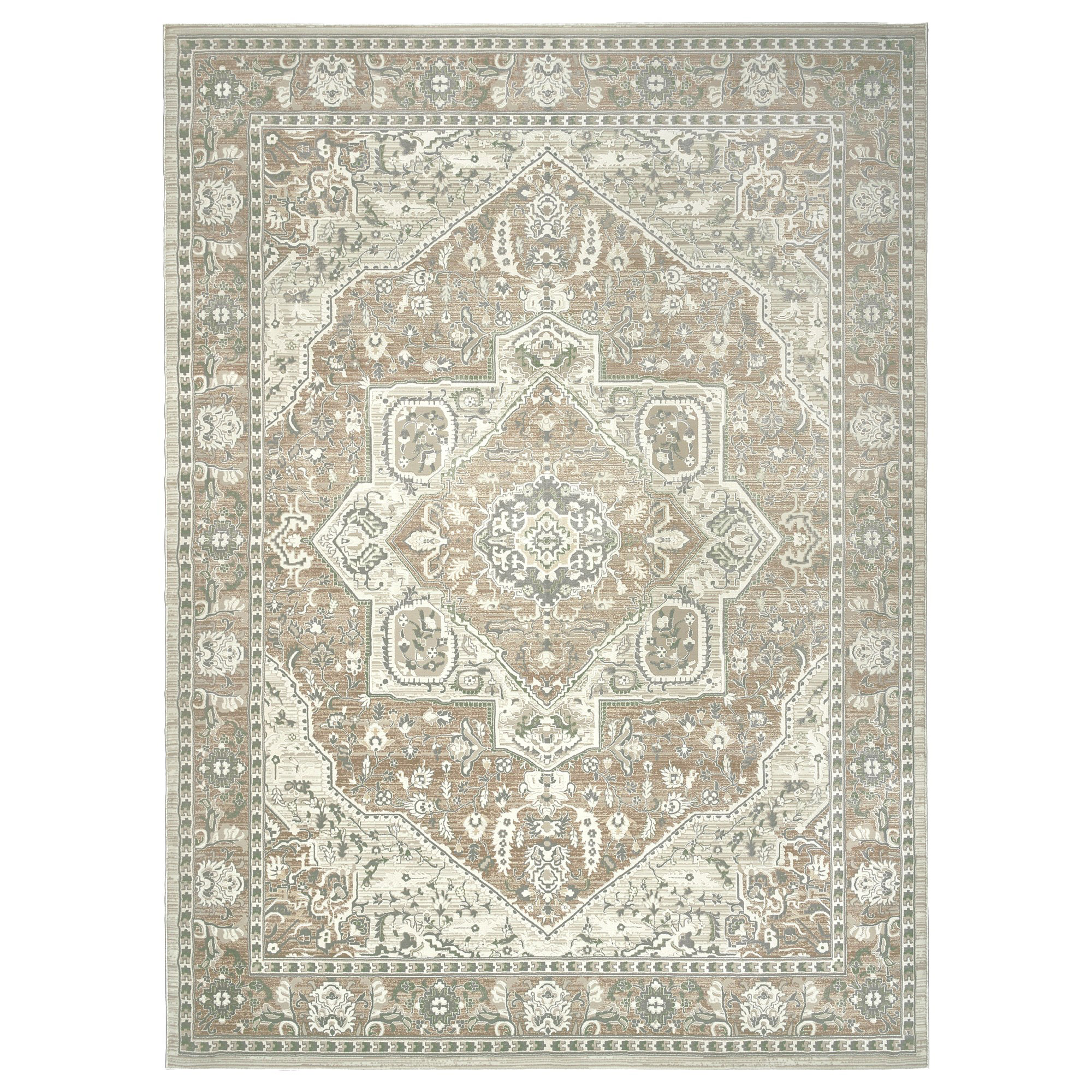 Sasha Area Rug, Adryan Beige Green, 6'6
