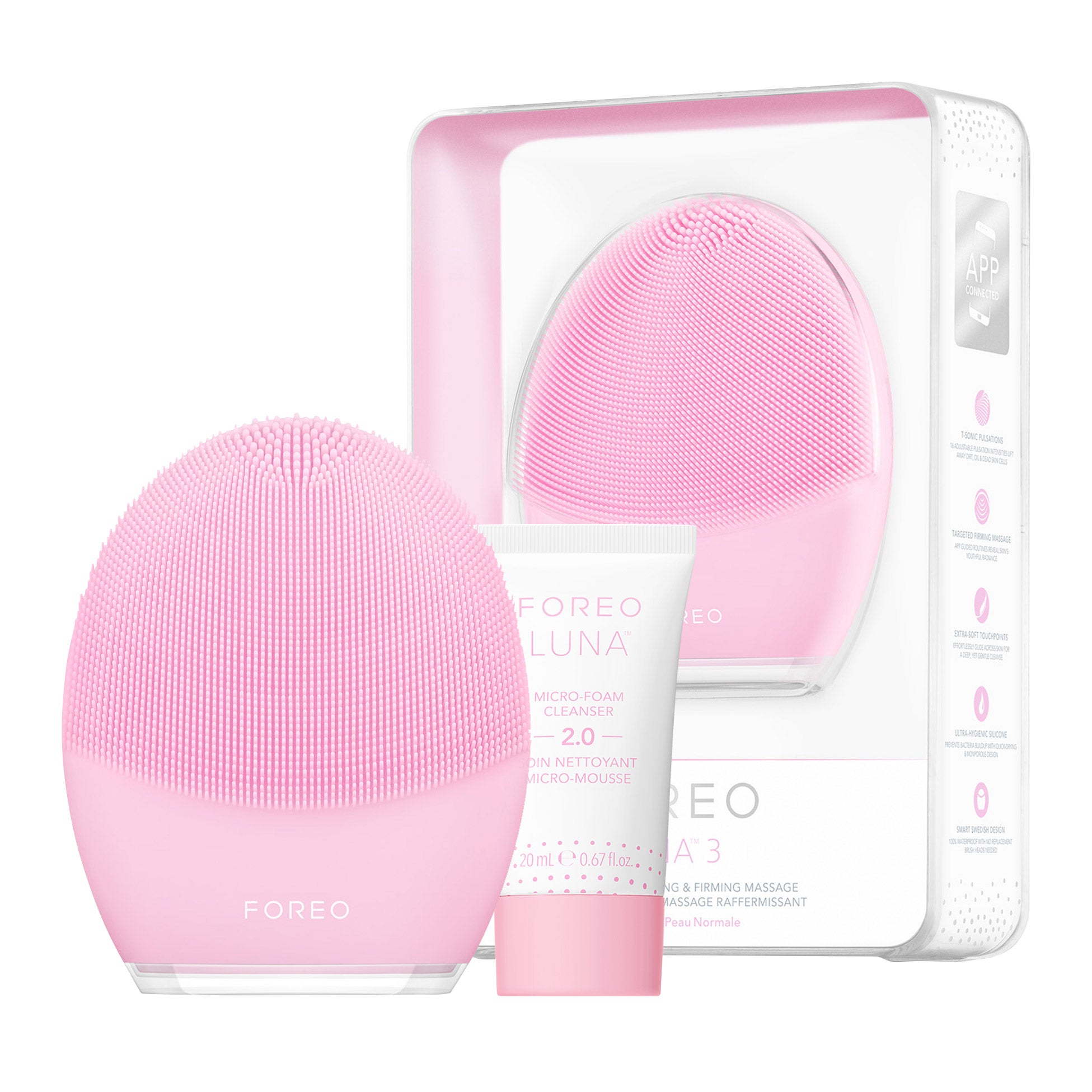 FOREO LUNA 3 Cleansing Routine for Normal Skin + Micro-Foam