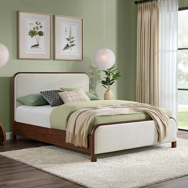 Thomasville Daxton Wood and Upholstered Bed Frame, Queen