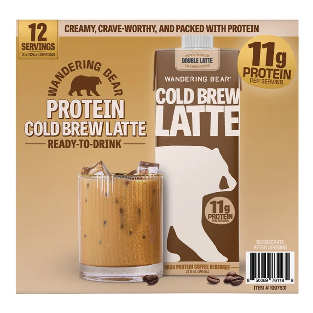 WANDERING BEAR COFFEE PROTEIN LATTE 3/32 FL OZ (3 QUARTS)