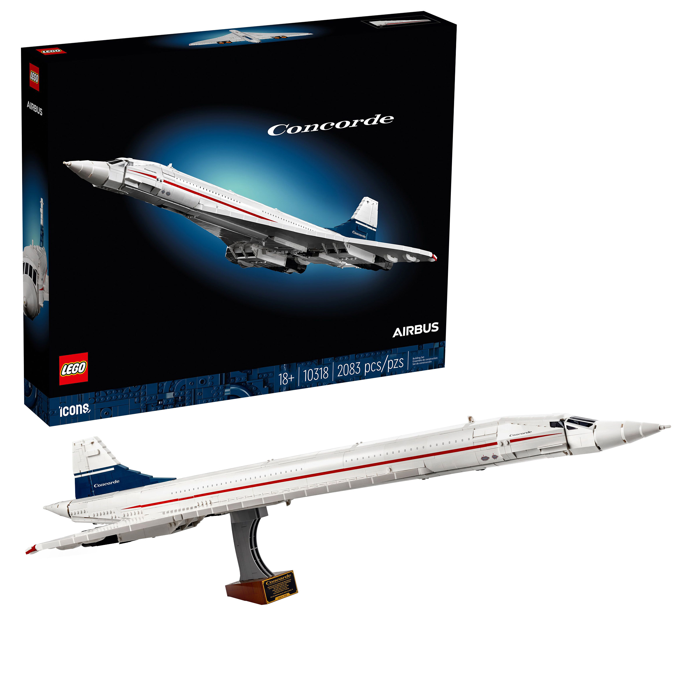 LEGO Icons Concorde Plane 10318 with Bonus LEGO Minecraft The Wolf Stronghold Fortress Playset Video Game Toy 21261