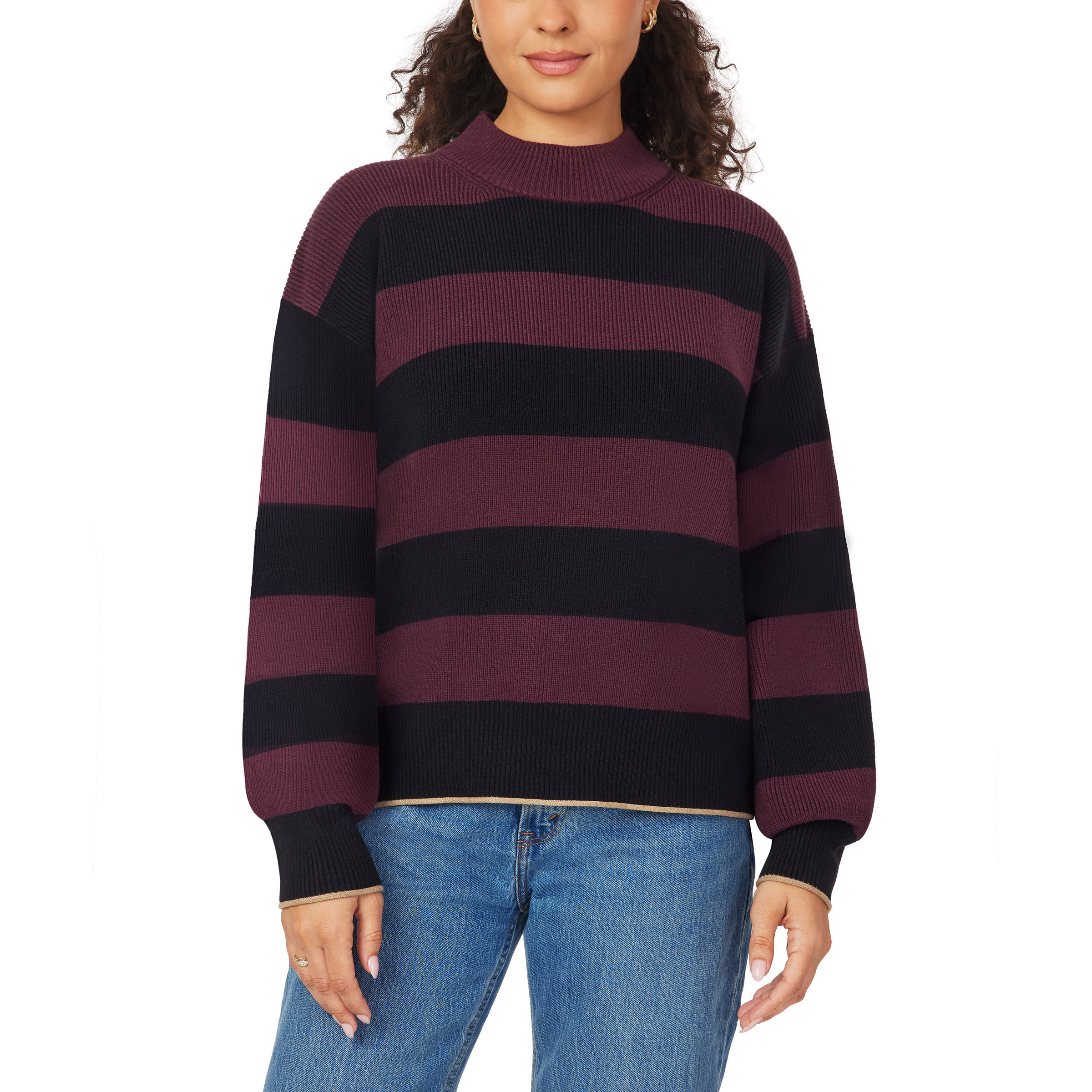 Scotch & Soda Women's Ribbed Mock Neck Pullover