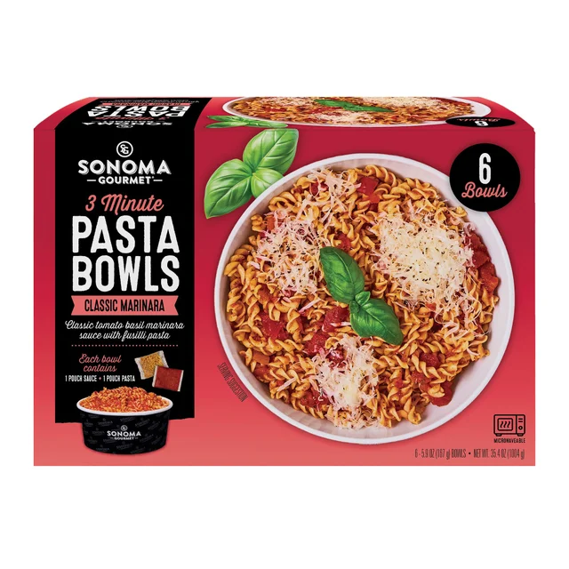 SONOMA GOURMET BOWL CLASSIC MARINARA 6 PACK 5.9 OUNCES EACH