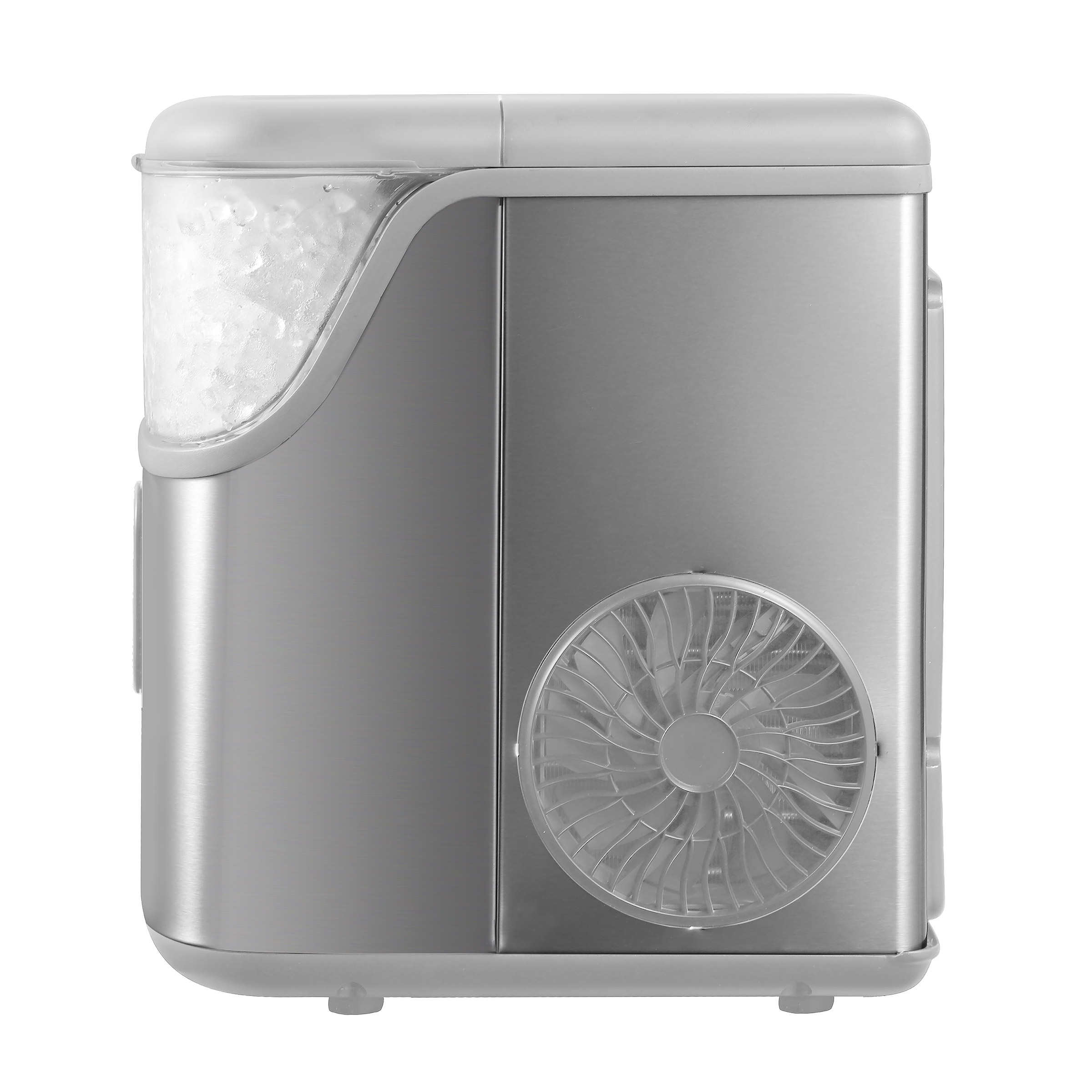 Frigidaire Crunch Countertop Nugget Ice Maker, 33 lbs, Stainless Scoop ...