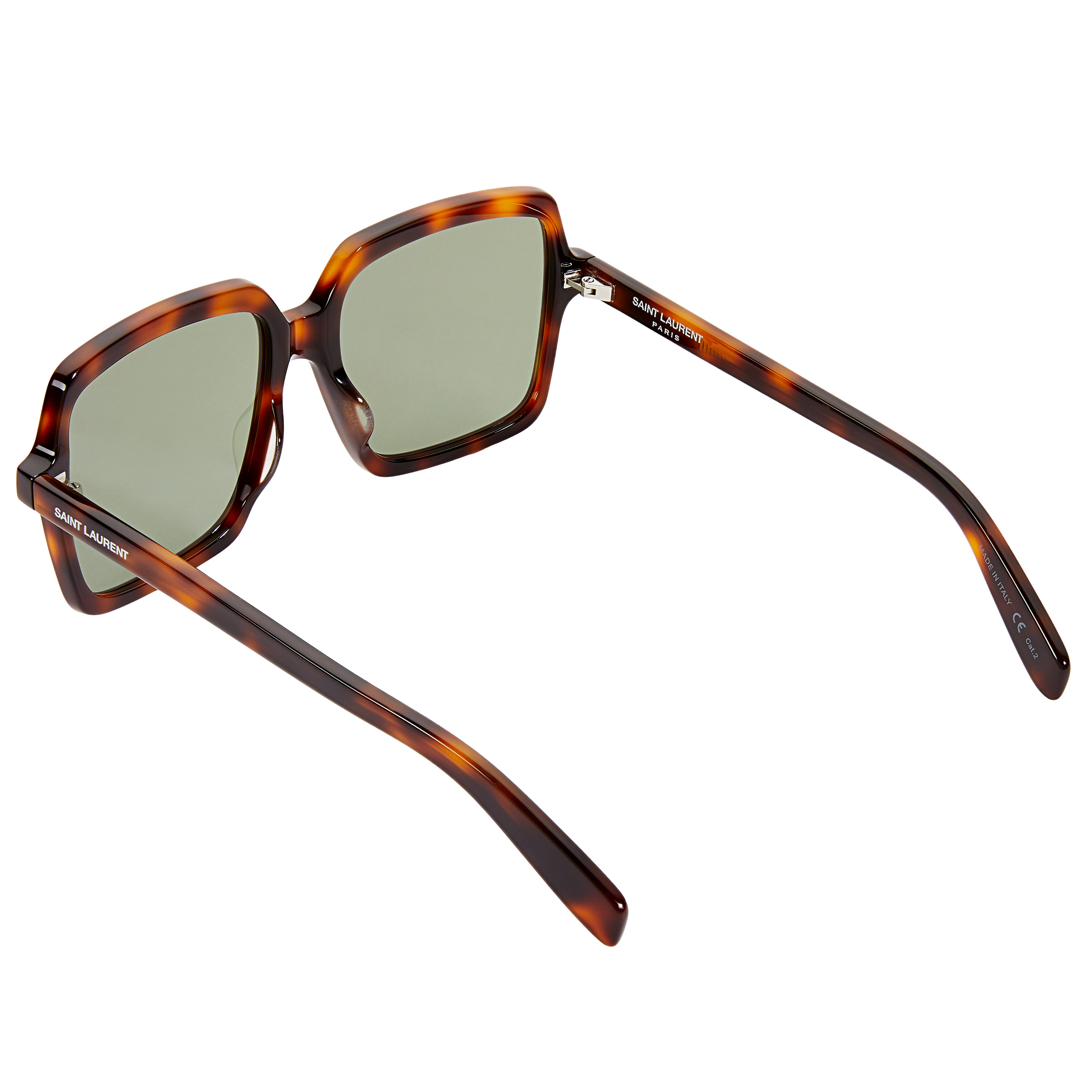 Saint Laurent SL174 Havana Green Sunglasses | Costco