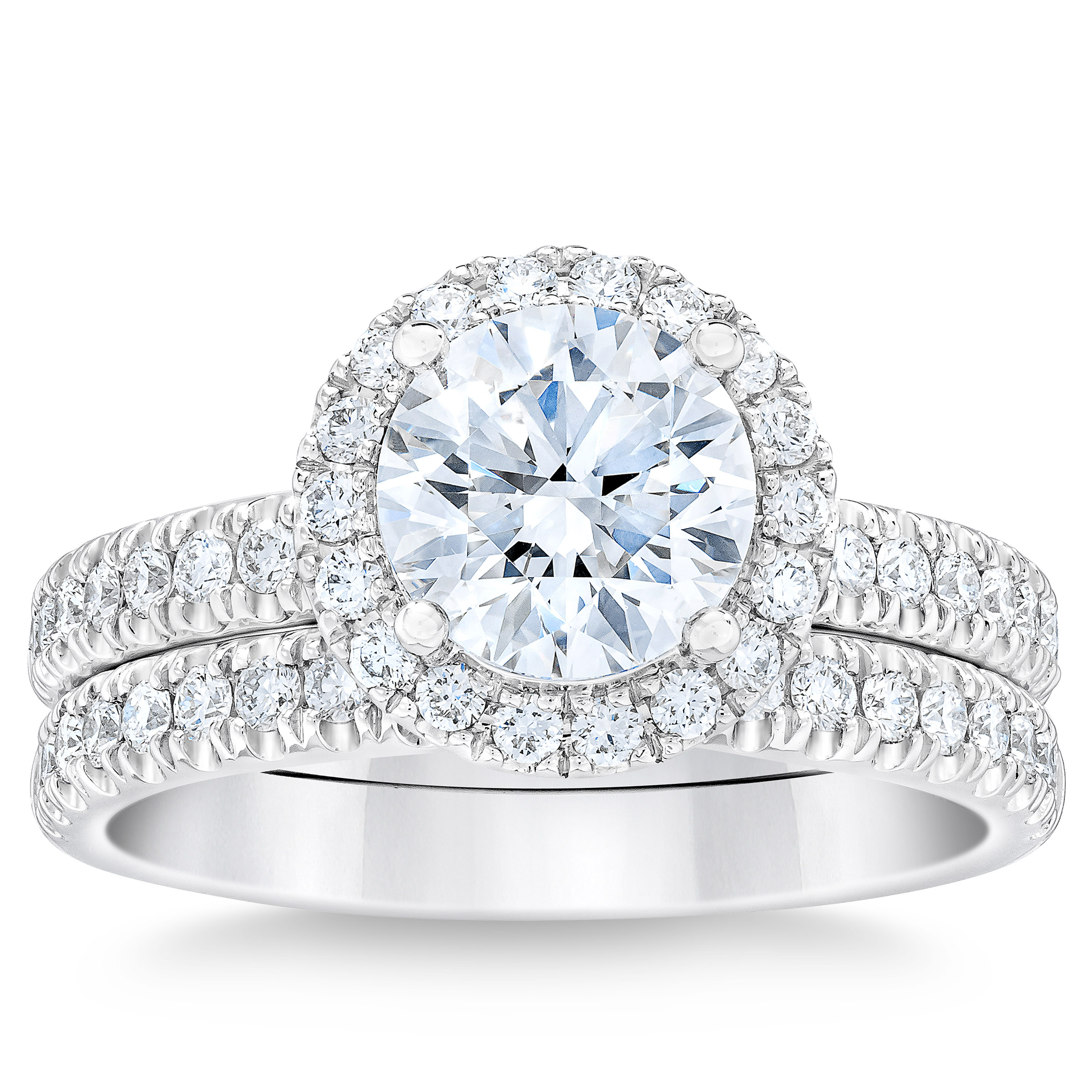 2.41 ctw Round Brilliant Cut, VS1 Clarity, H Colour, Diamond Wedding Set