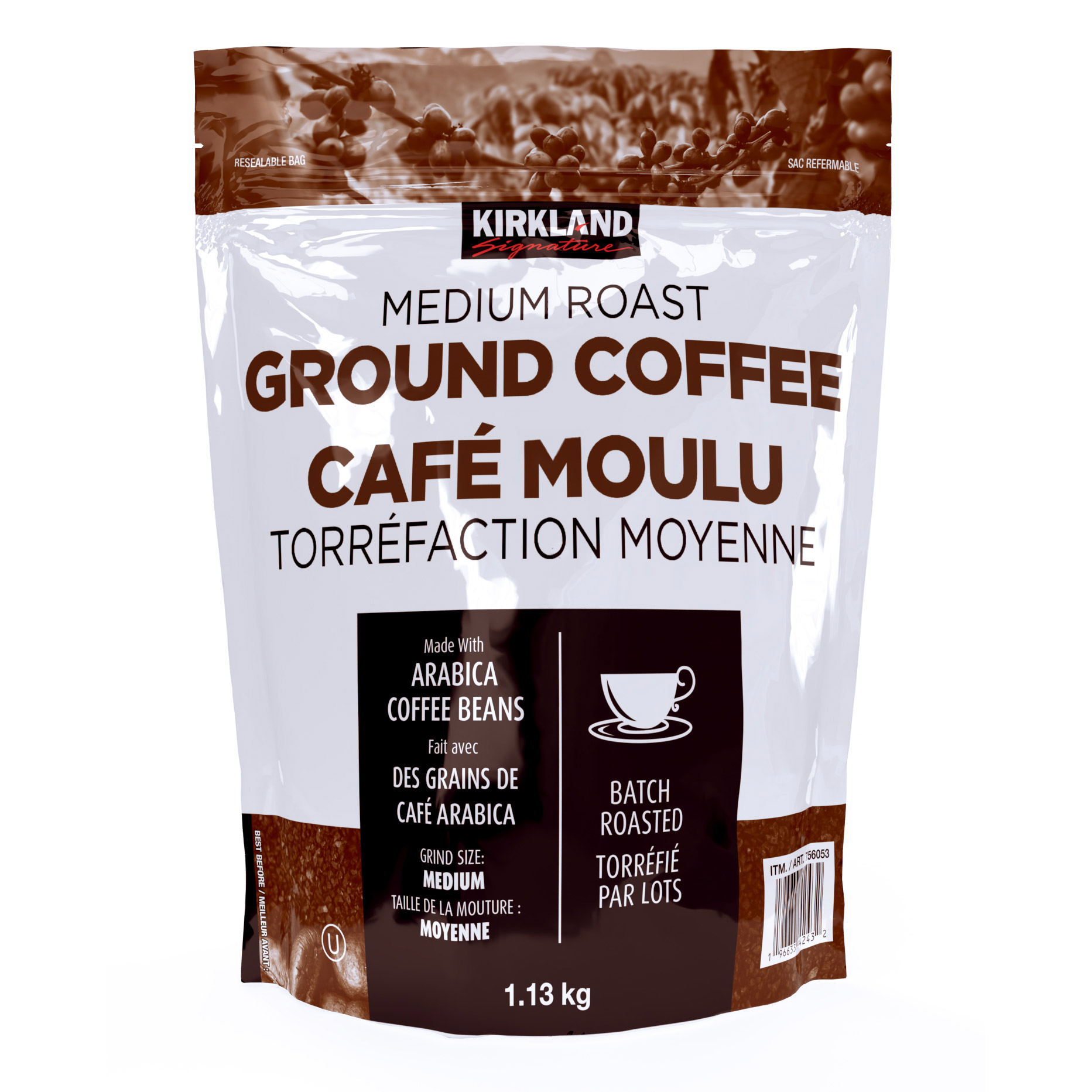 Kirkland Signature Medium Roast Ground Coffee, 1.13 kg