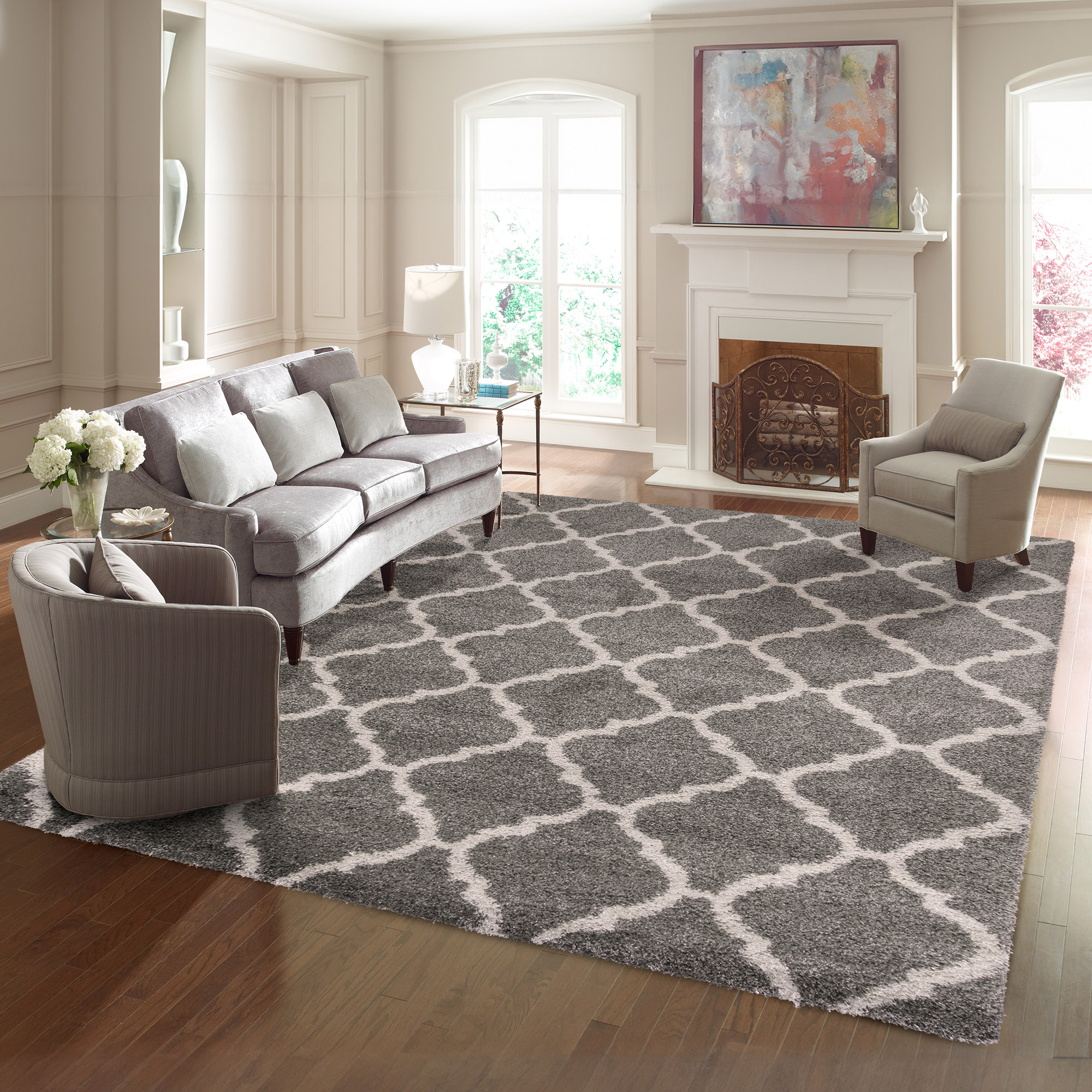 Thomasville Marketplace Luxury Shag Rug Collection  Trellis  9’5” x 13’