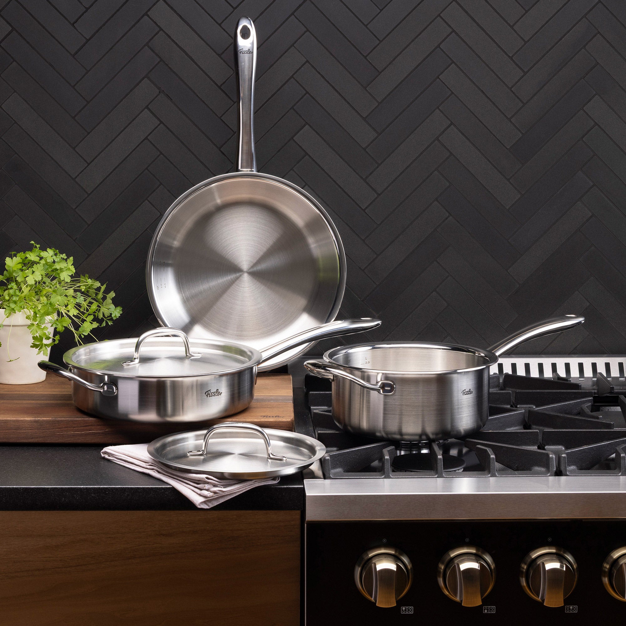 Fissler M5 Pro-Ply 5-piece Stainless Steel Cookware Set | Costco