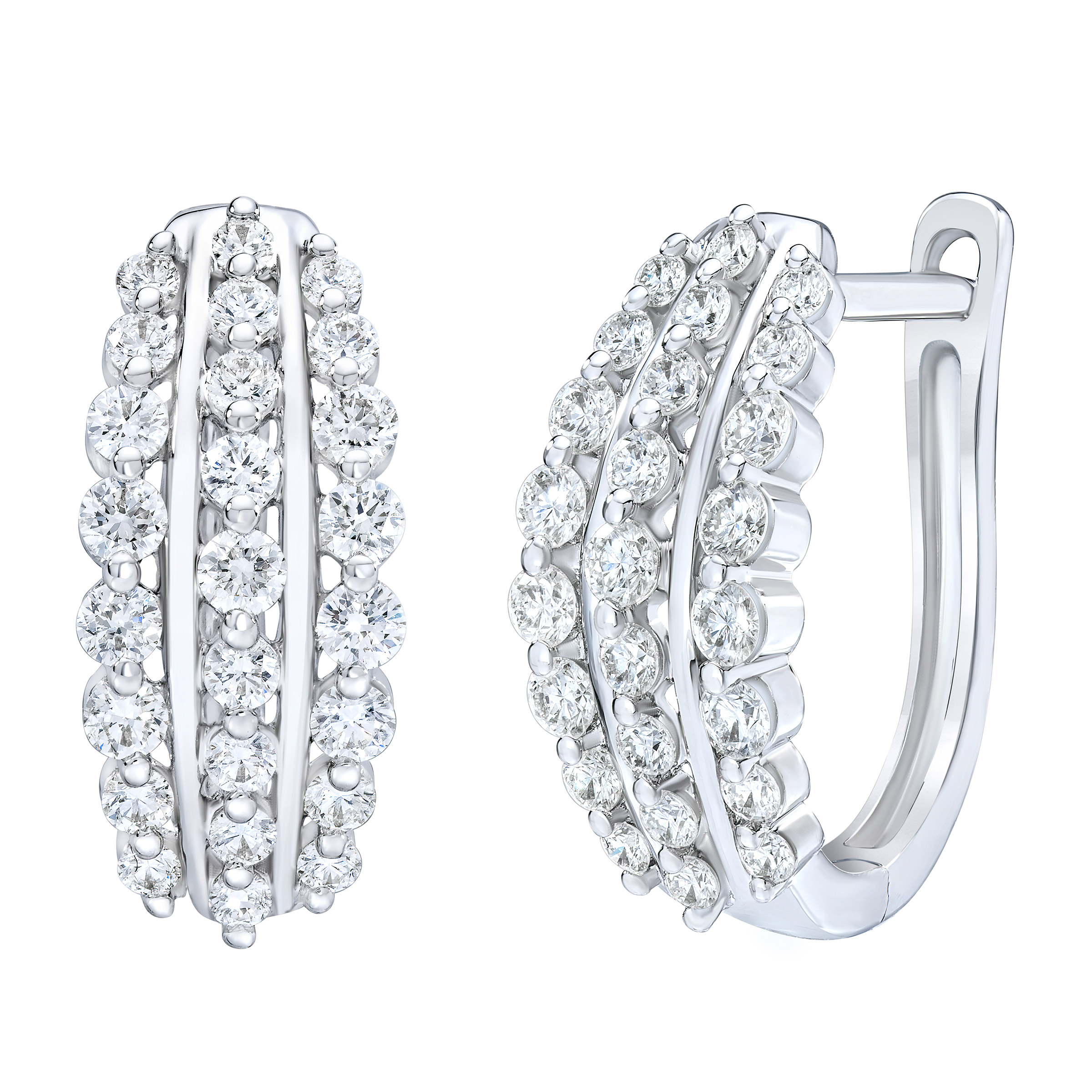 Round Brilliant Diamond Hoop Earrings (0.70 ctw)