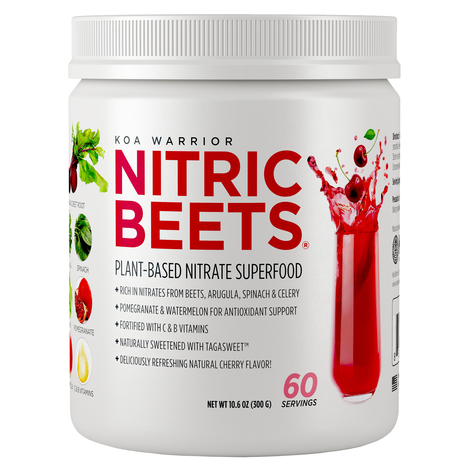 Koa Warrior Nitric Beets  Plant-based Nitrite Superfood Mix  10.6 oz
