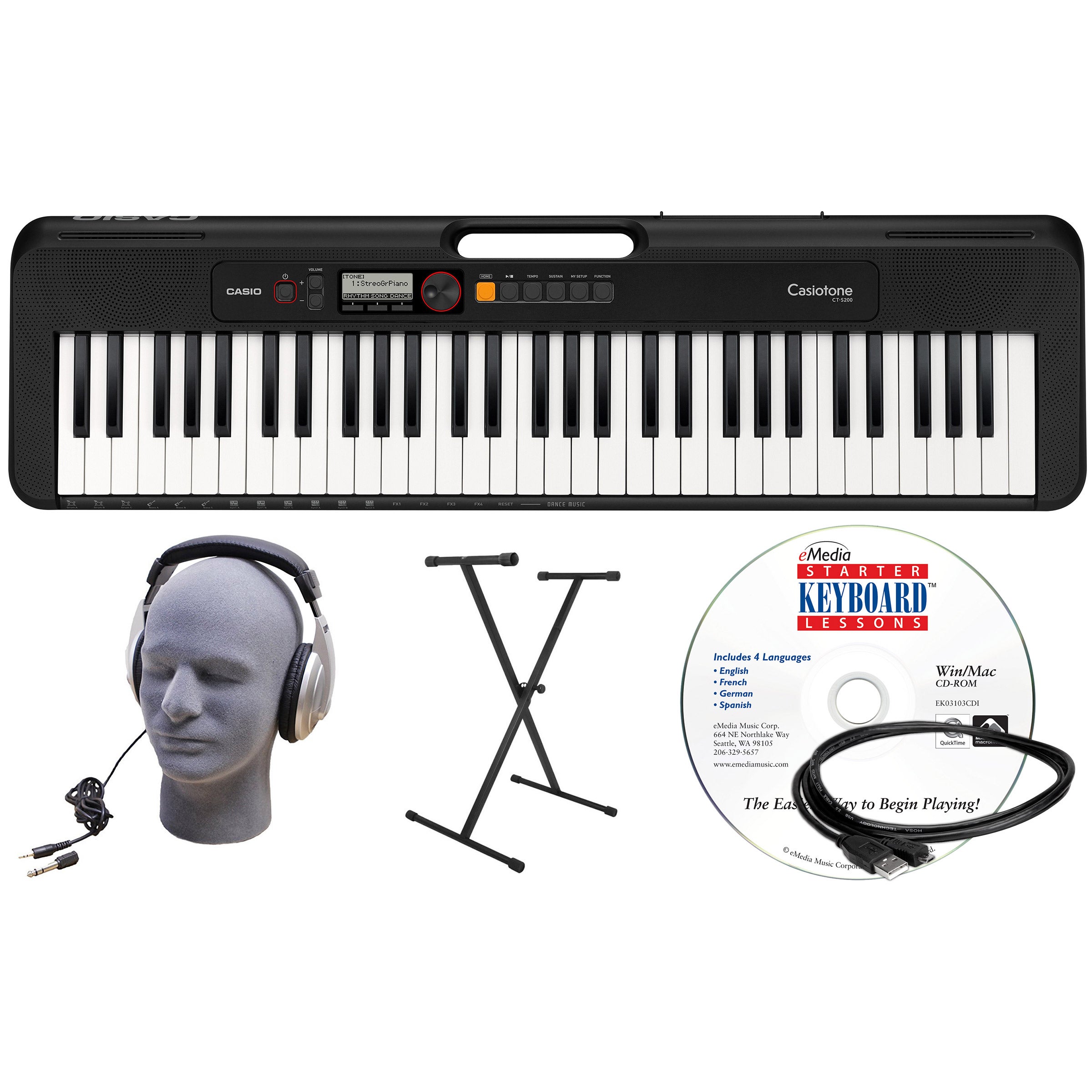Casio CT-S200 Premium Portable Keyboard Bundle | Costco