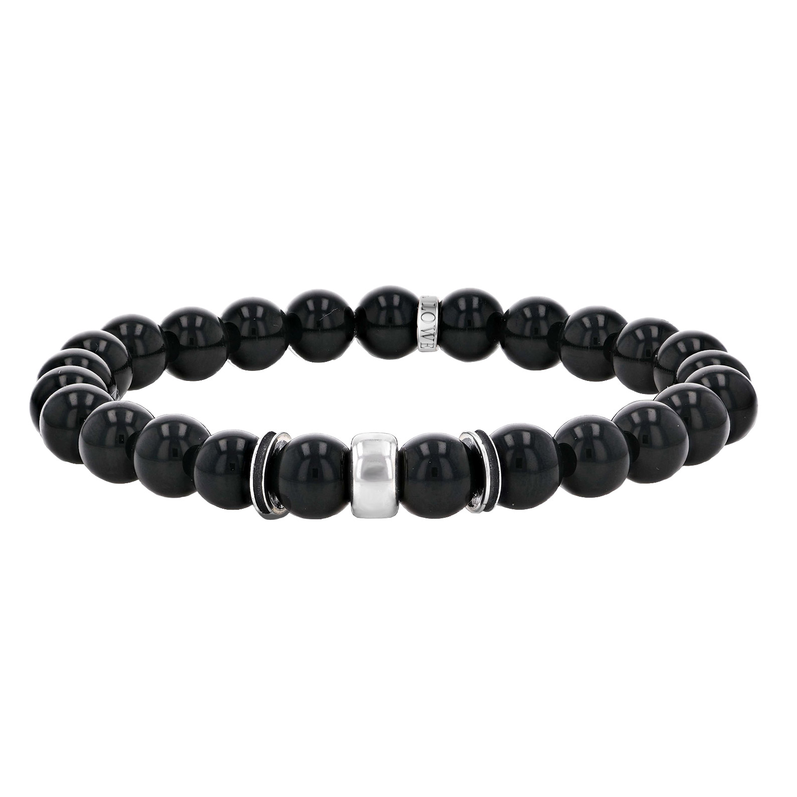 Mr. Lowe by Sheryl Lowe Onyx Beaded Bracelet with Sterling Silver