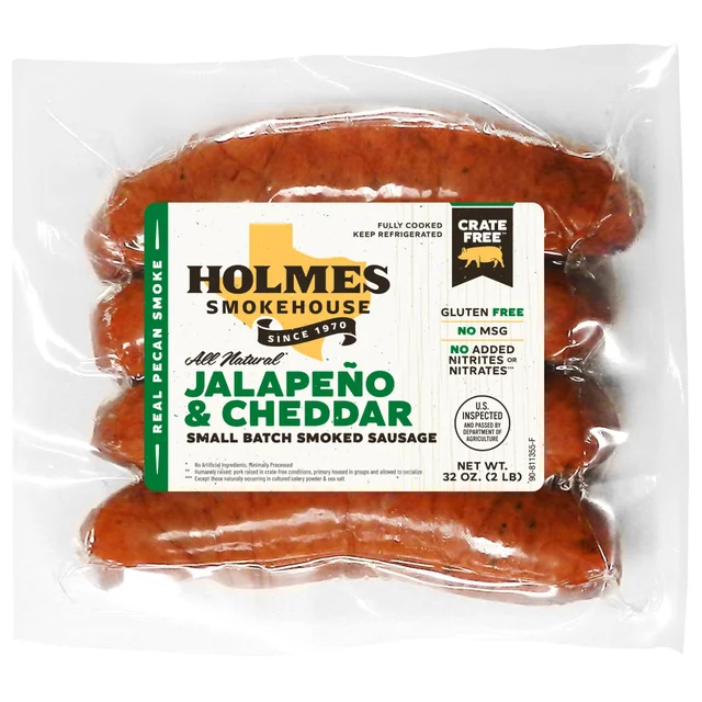 HOLMES SMOKEHOUSE JALAPENO CHEDDAR SAUSAGE 2 LB