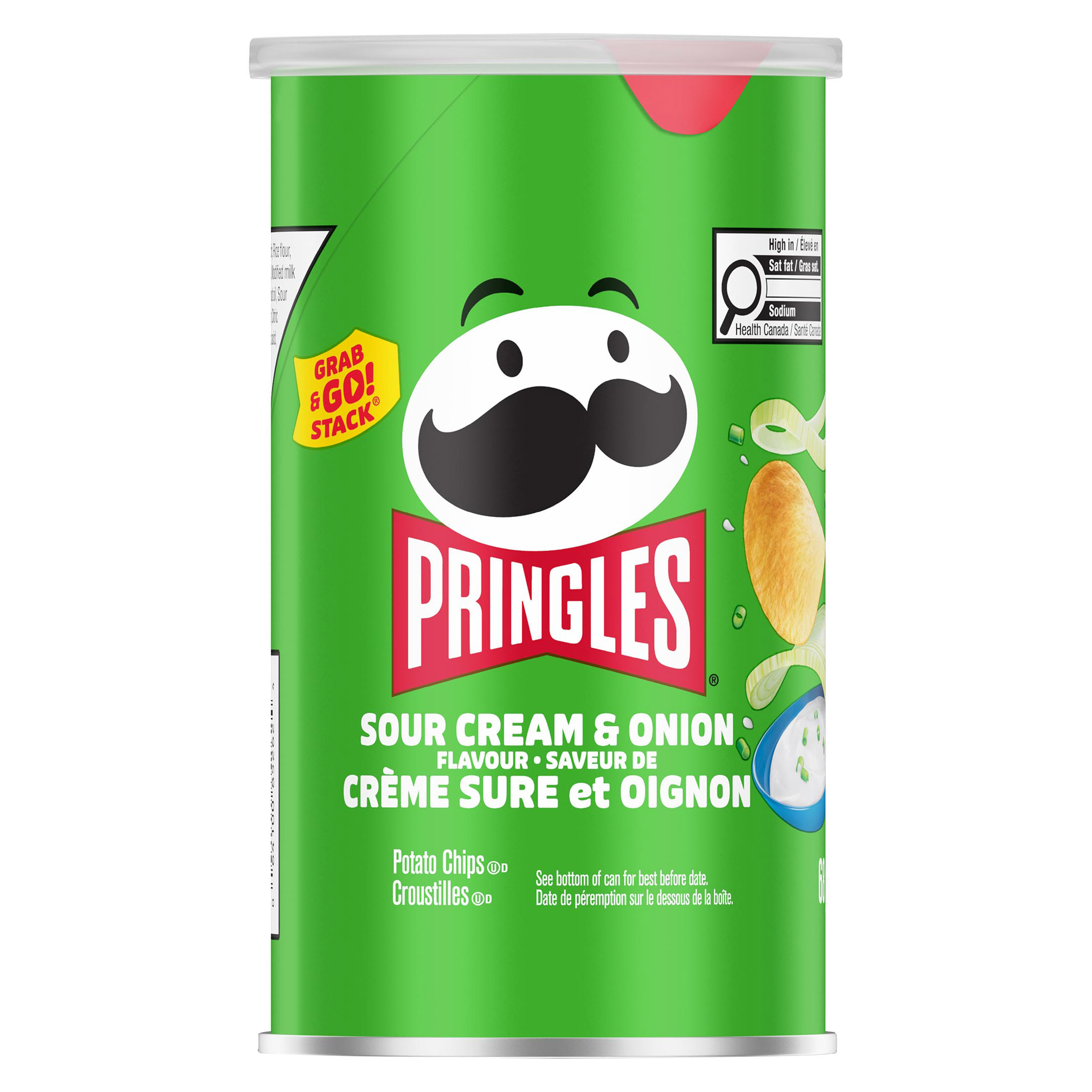 Pringles Sour Cream and Onion Potato Chips, 12 × 68 g | Costco