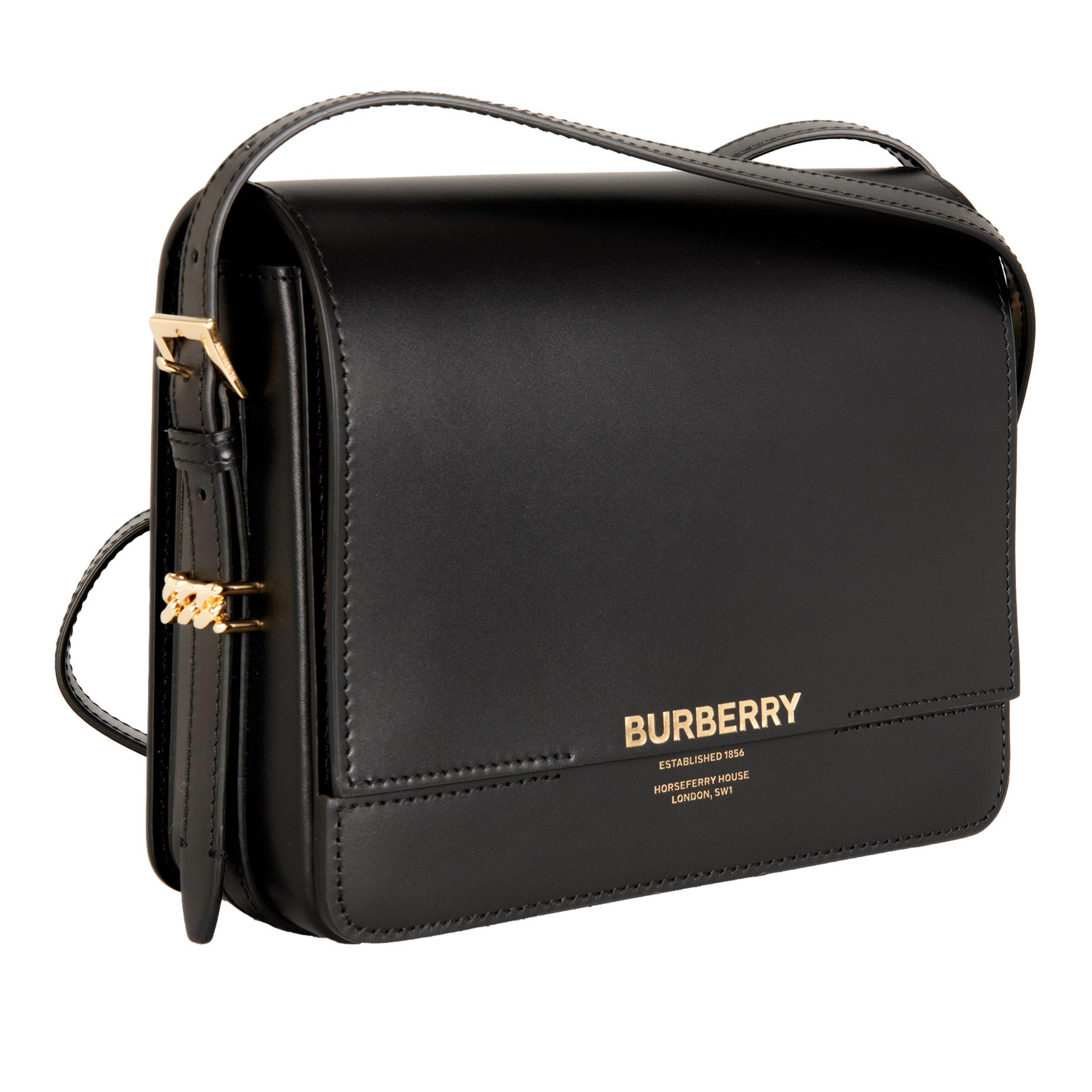 Burberry Grace Leather Shoulder Bag, Black | Costco