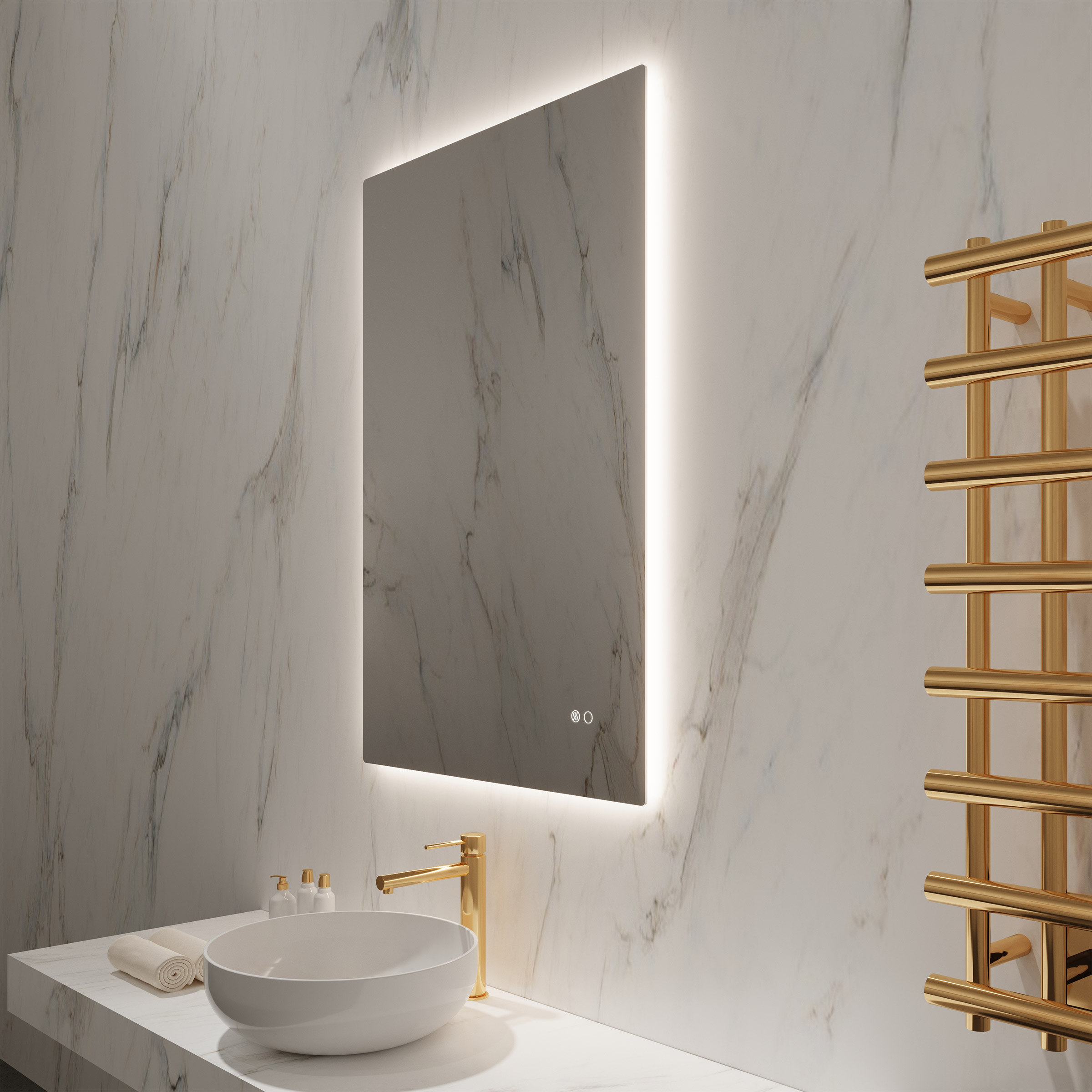 Paris Mirror - miroir Kuoni avec éclairage rétro par LED