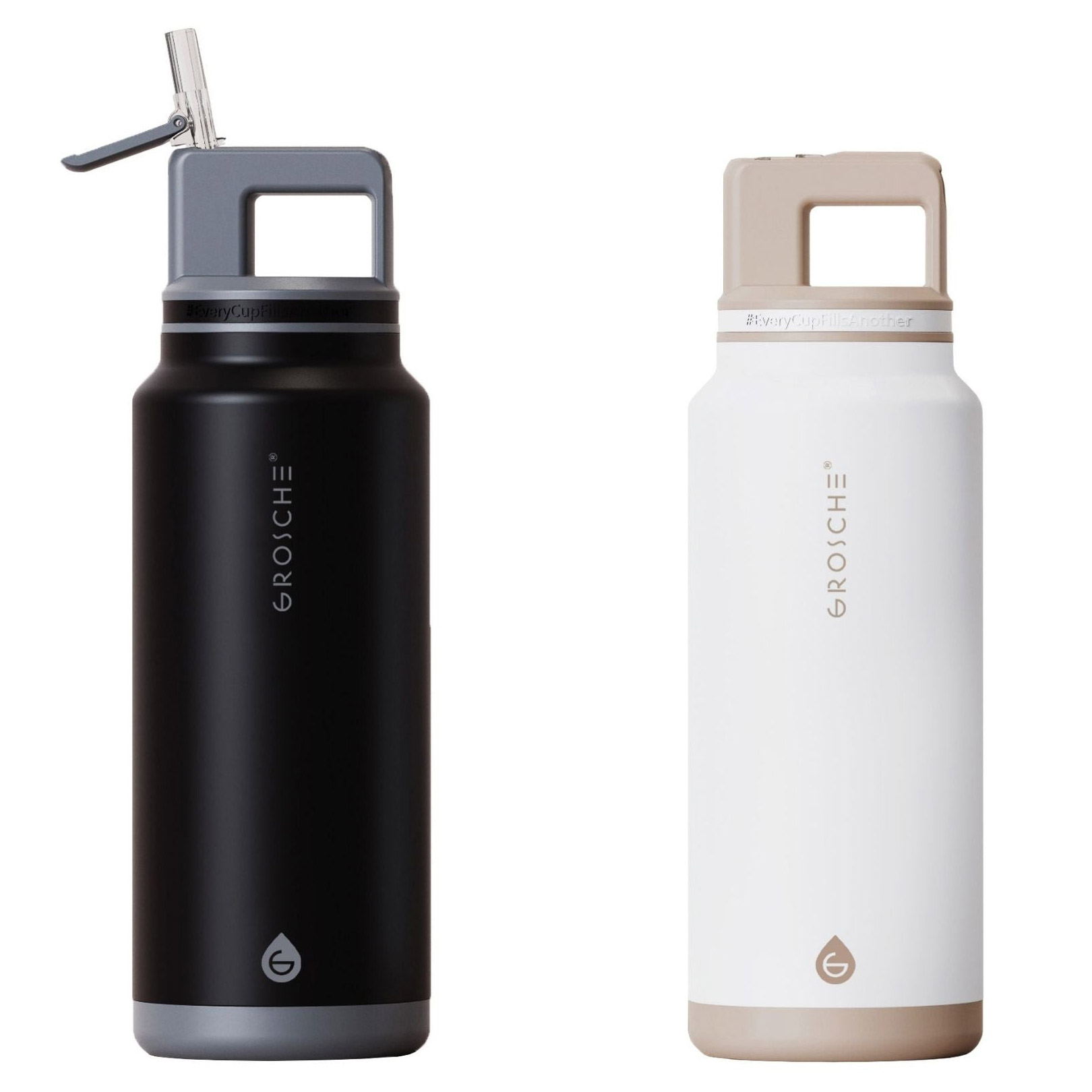 Grosche - Bouteilles d'eau en acier inoxydable de 1,2 L (40 oz) Alpine, Ensemble de 2