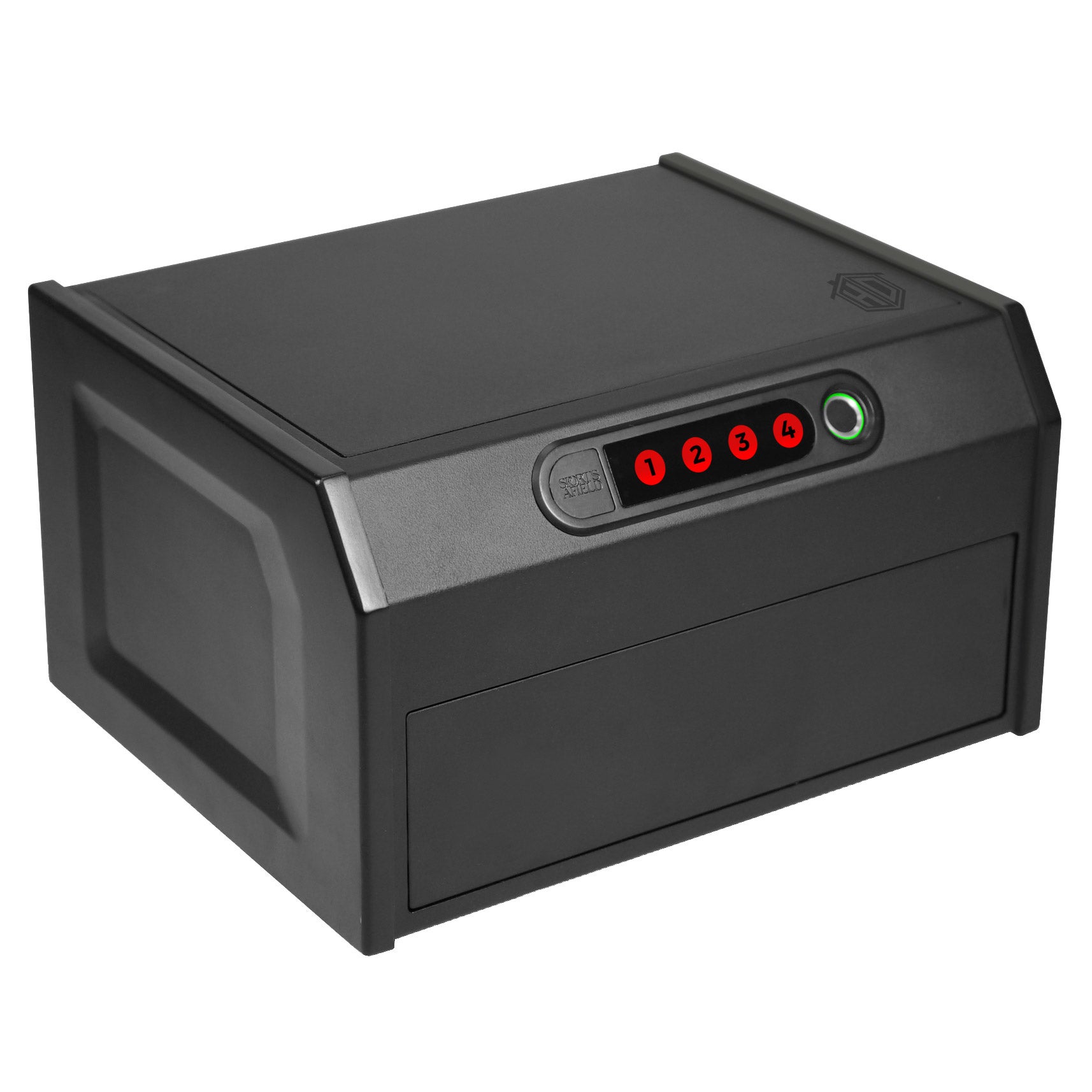Home Defense 0.31 cu. ft. Quick Access Dual Compartment Security Vault with Electronic and Biometric Lock, Matte Black