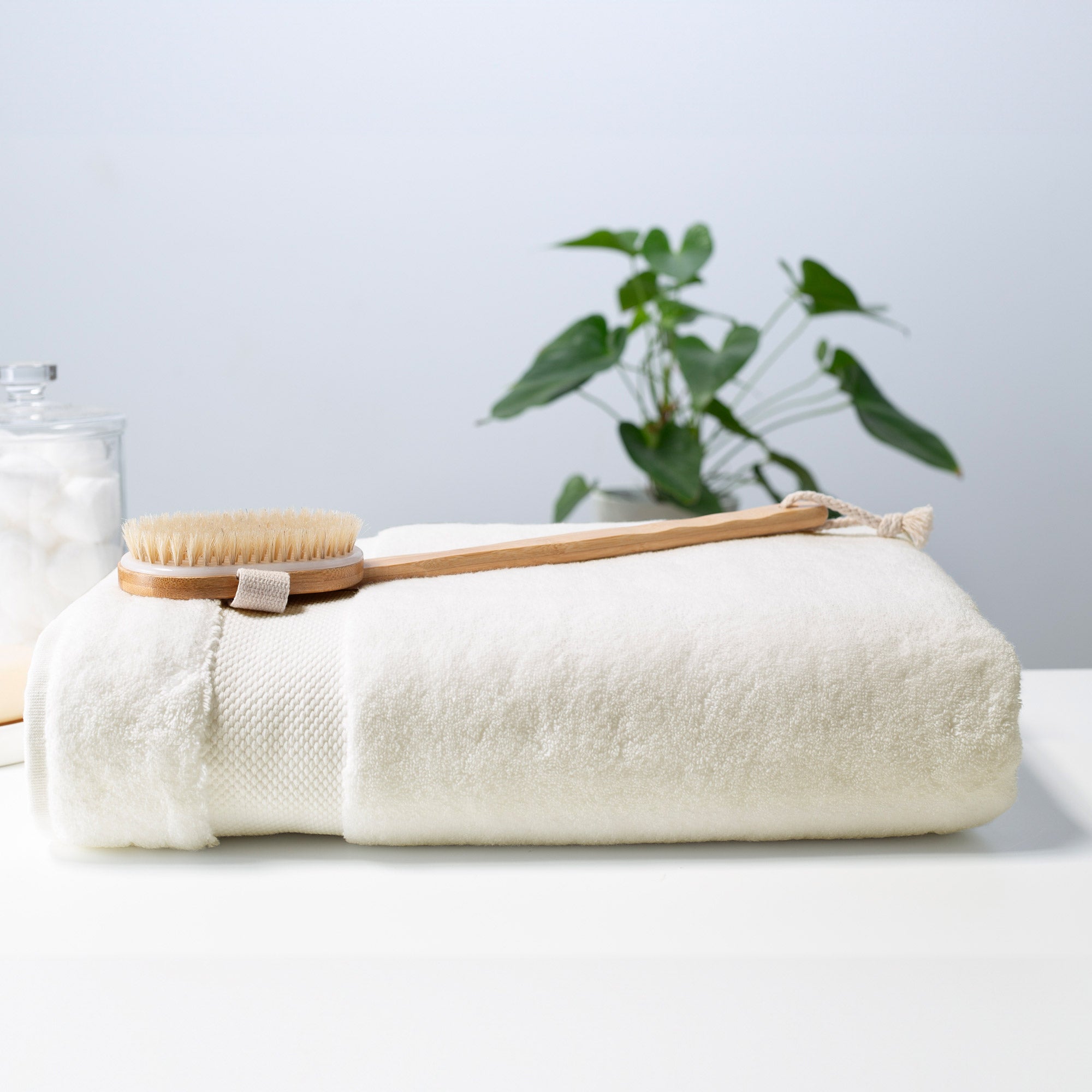 Turkish Cotton Hotel Bath Towel (Ivory)