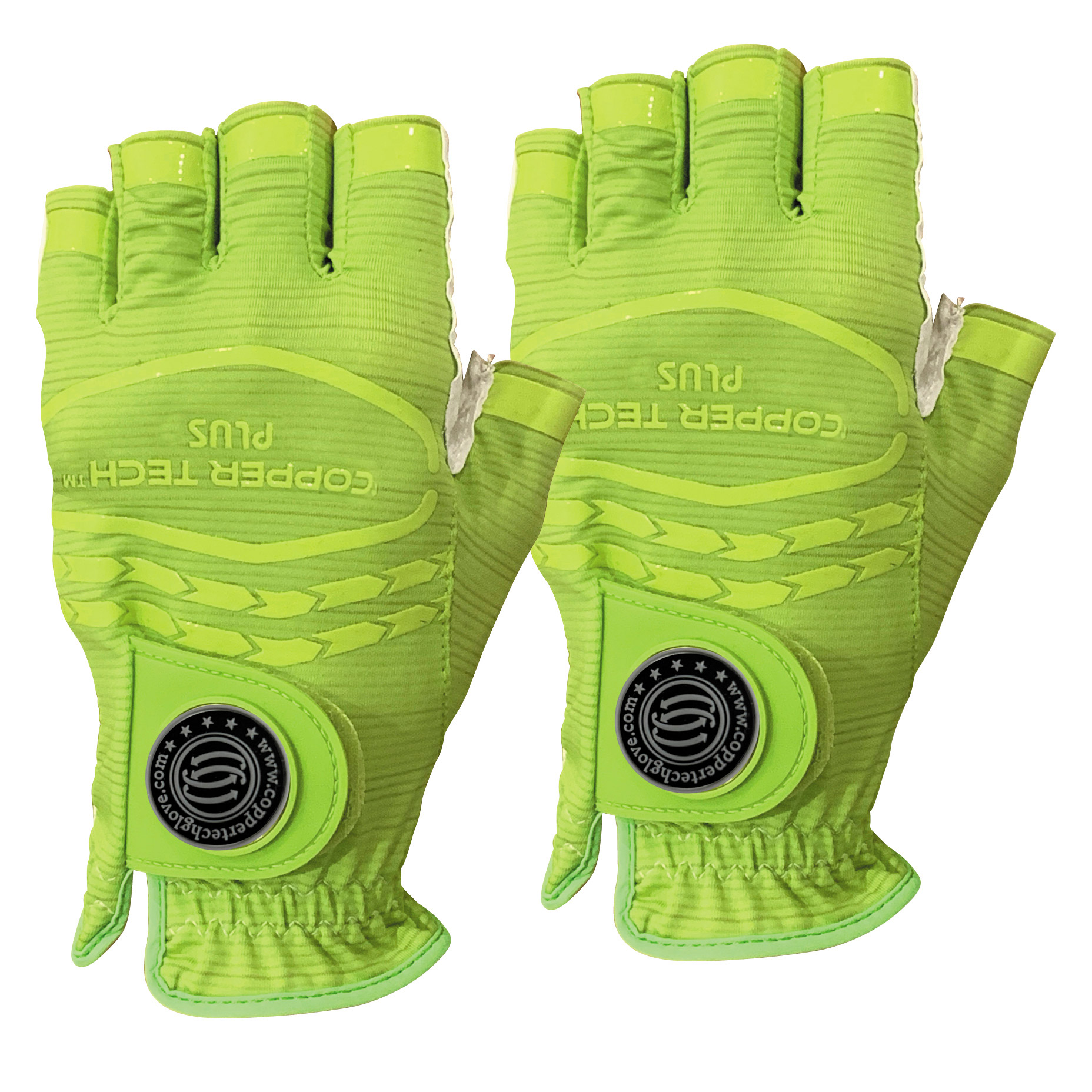 Copper Tech Women's Half Golf Glove, 2-pack