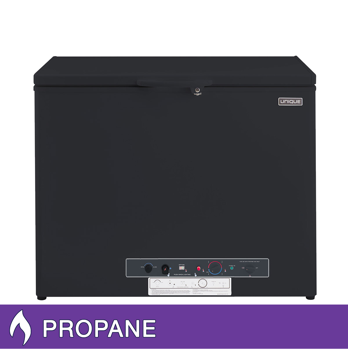 Unique Off-Grid 41 in. 6 cu.ft. Black Propane Chest Freezer