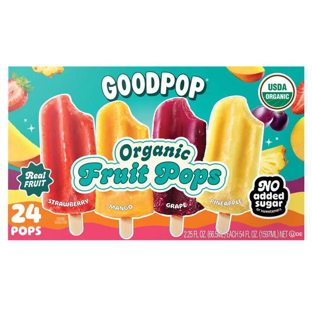 ORG FRUIT POP 24CT-2.25OZ GOODPOP T32H8P256