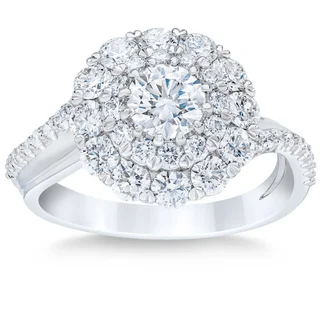 Round Brilliant 2.10 ctw VS2 Clarity, I Color Diamond Platinum Ring