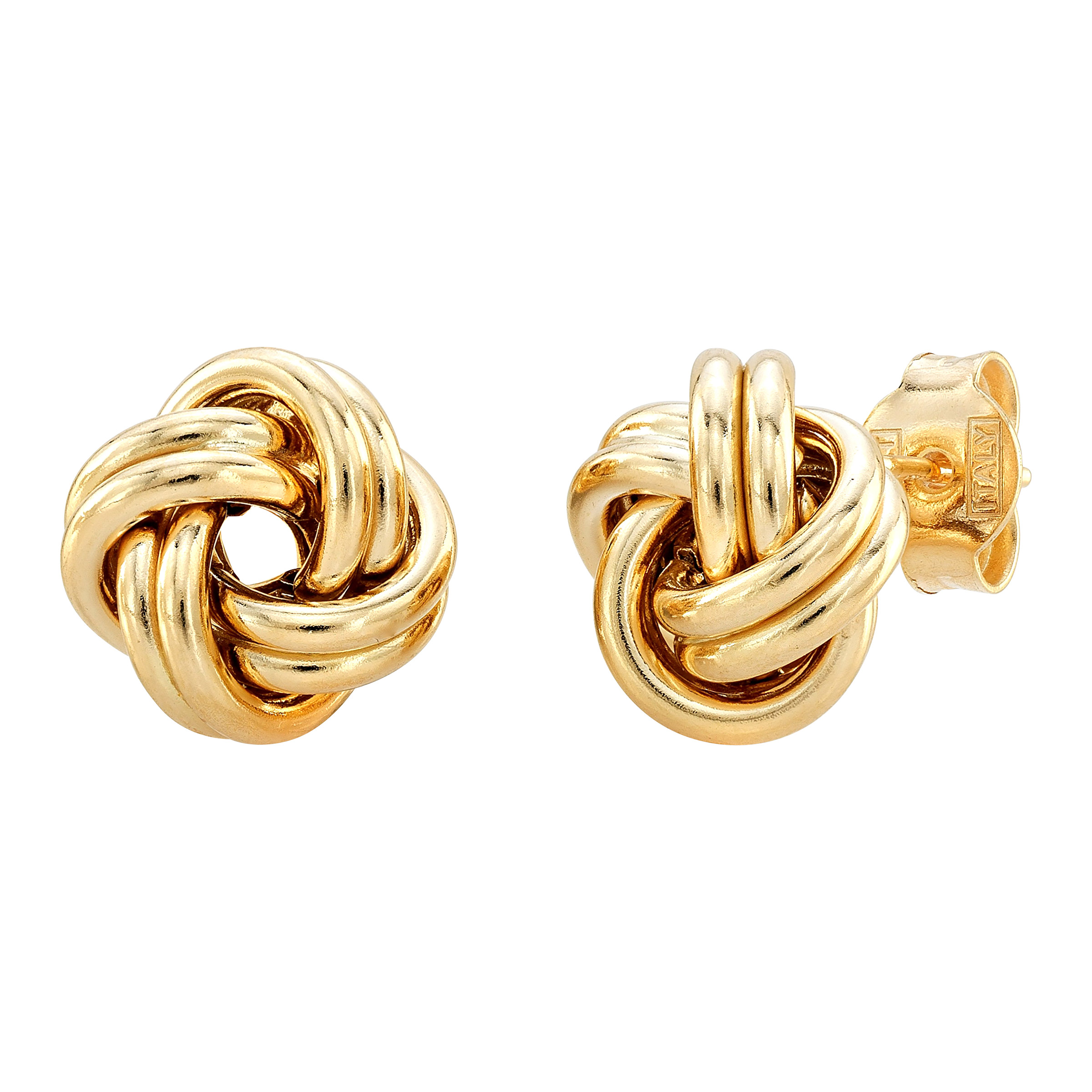 High Polish Textured Knot Earrings