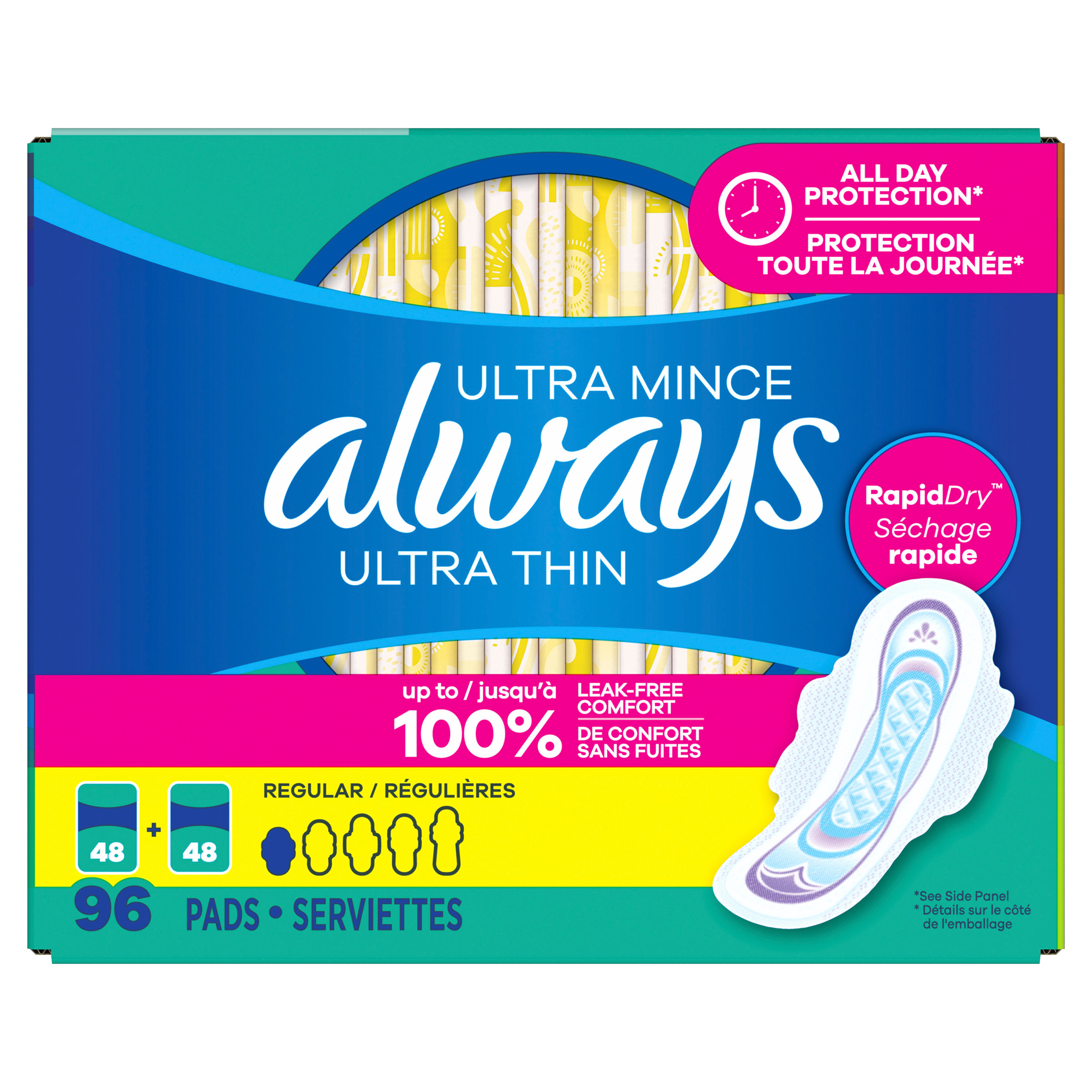 Always Ultra Thin Regular Pads, 96-count