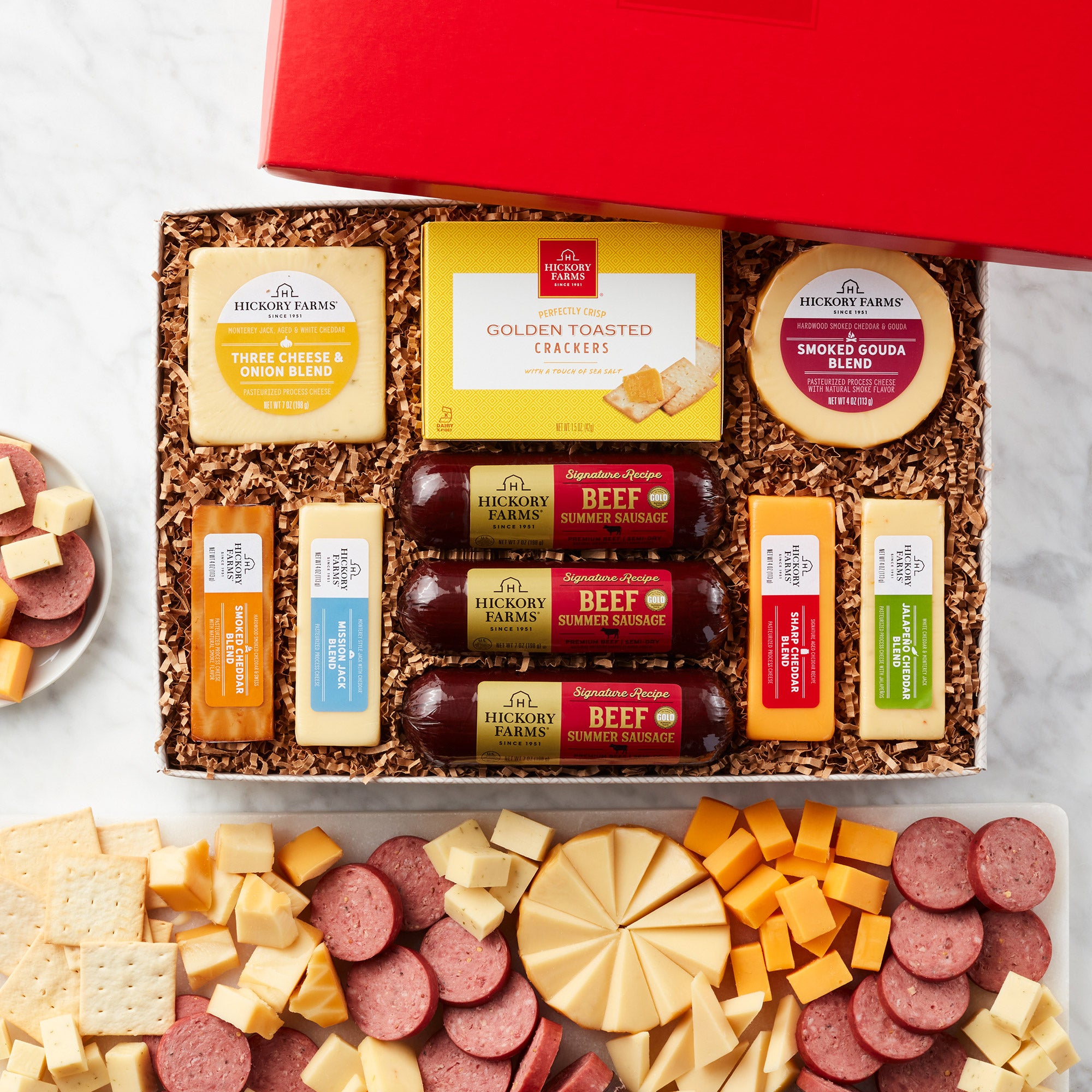 us 三軒茶屋　オリジナルバッグ　セット Hickory Farms Traditional Gift Box, 3.1 lbs Total | Costco