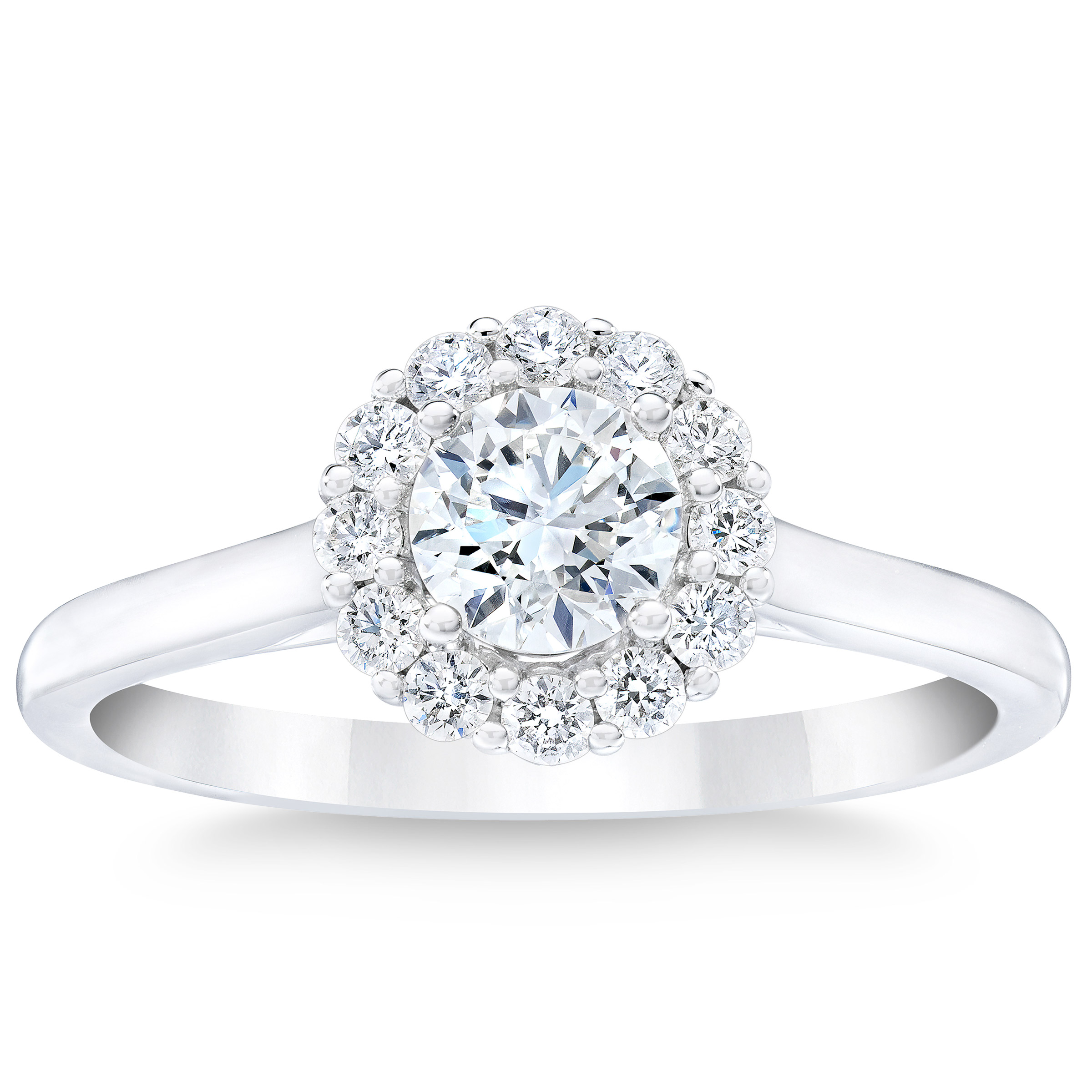 Round Brilliant Diamond Halo Ring (0.75 ctw)