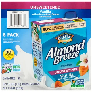 BLUE DIAMOND ALMOND BREEZE 6-32FL OZ (1.5 GAL)