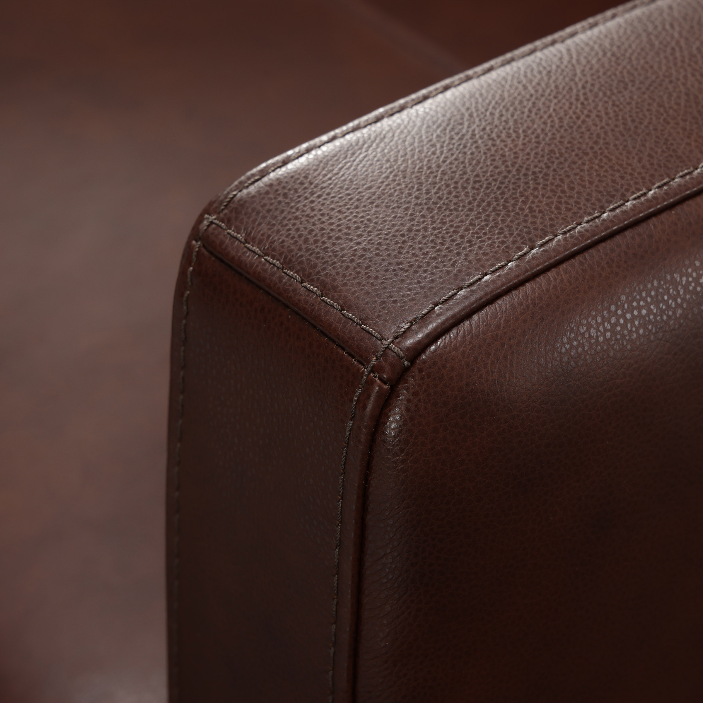 Simon Li Top Grain Leather Sofa, Brown | Costco