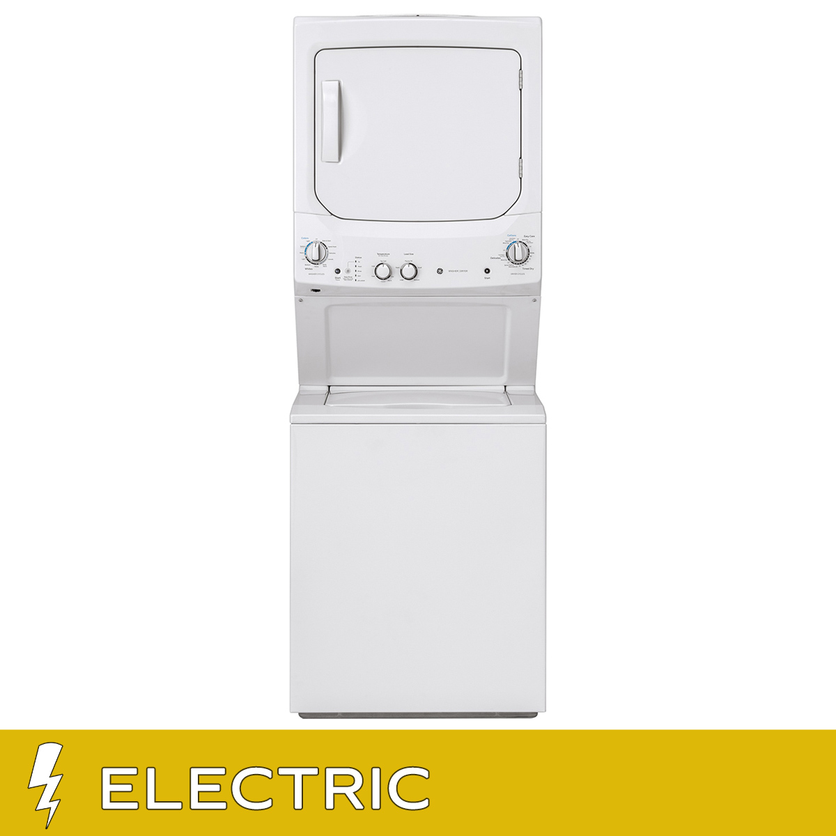 GE 27 in. Electric White 4.4 cu. ft. (I.E.C) Washer and 5.9 cu. ft. Dryer Laundry Centre