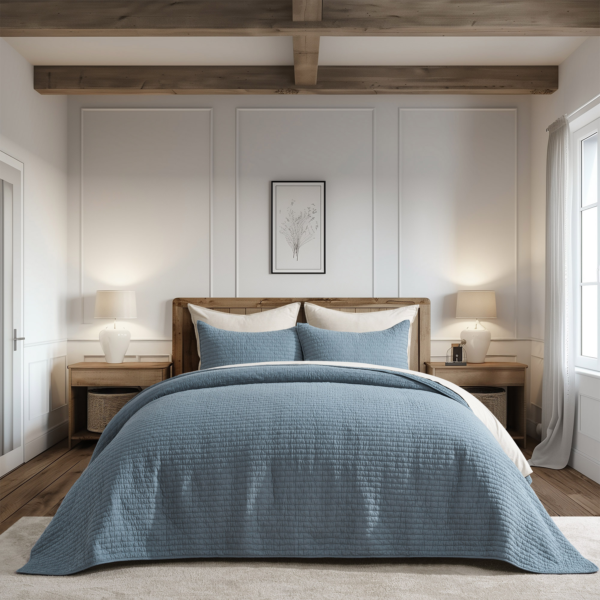 Evergrace Cross Stitch Cotton Quilt Set