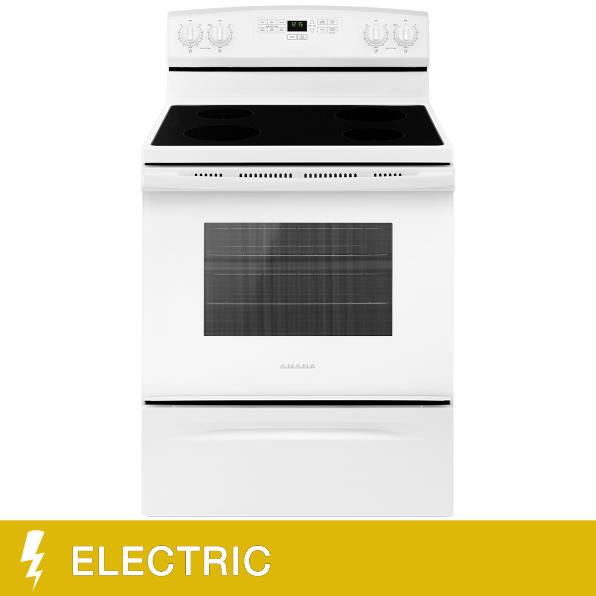 Amana 30 in. 4.8 cu ft. White Electric Range with Extra Large Oven Window