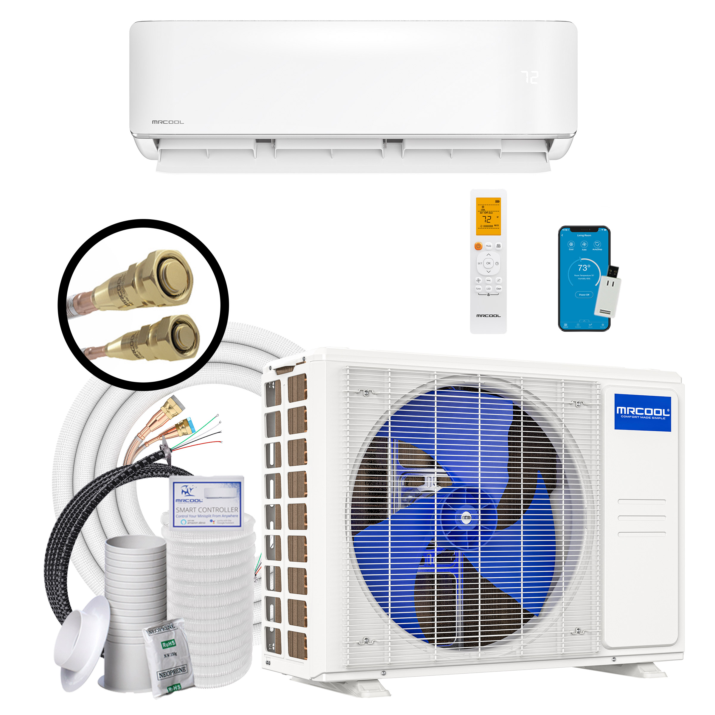 MRCOOL Mini-Split Air Conditioner with Heat pump and Wifi Connectivity ...