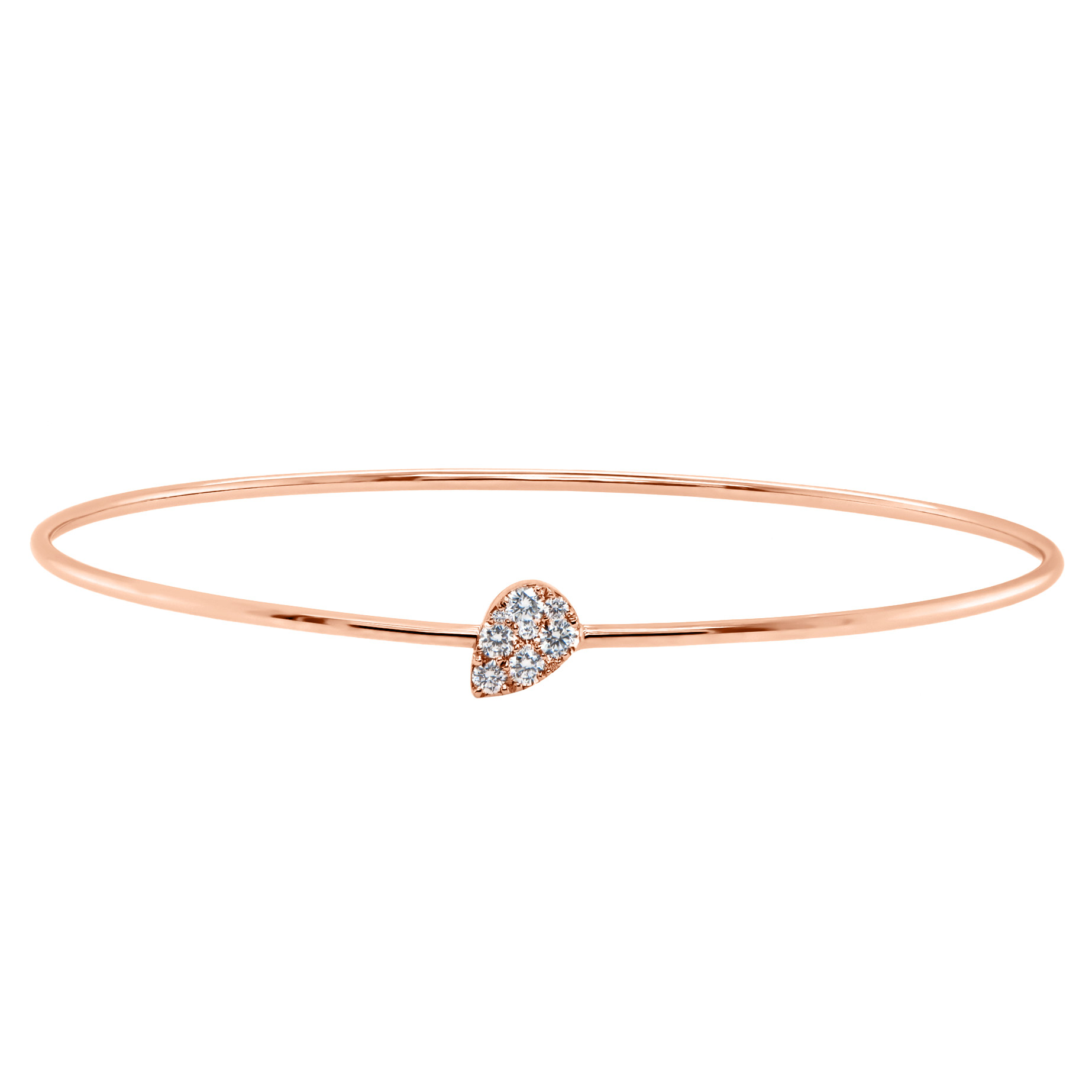 Round Brilliant Diamond Bangle Bracelet (0.25 ctw)