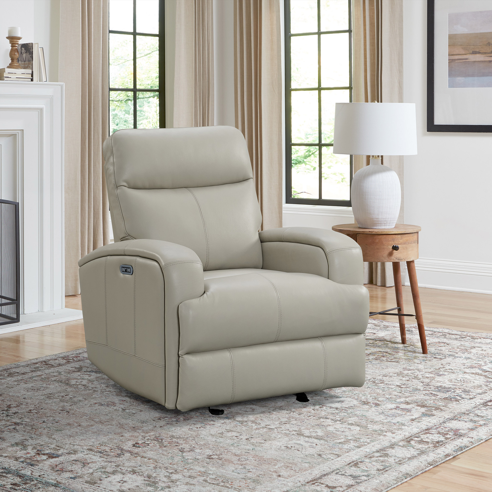 Sora Ridge Top-grain Leather Glider Power Recliner