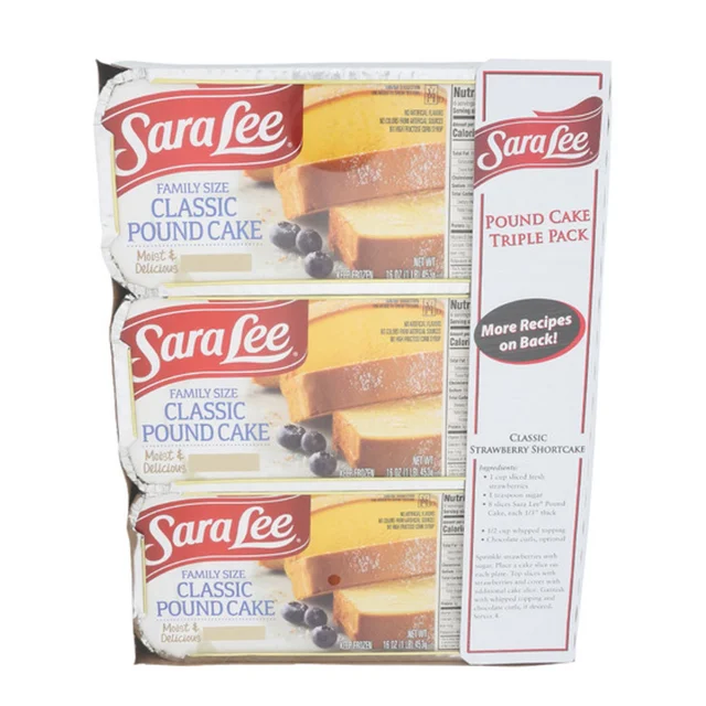 Sara Lee Classic Pound Cake, 16 oz, 3-pack