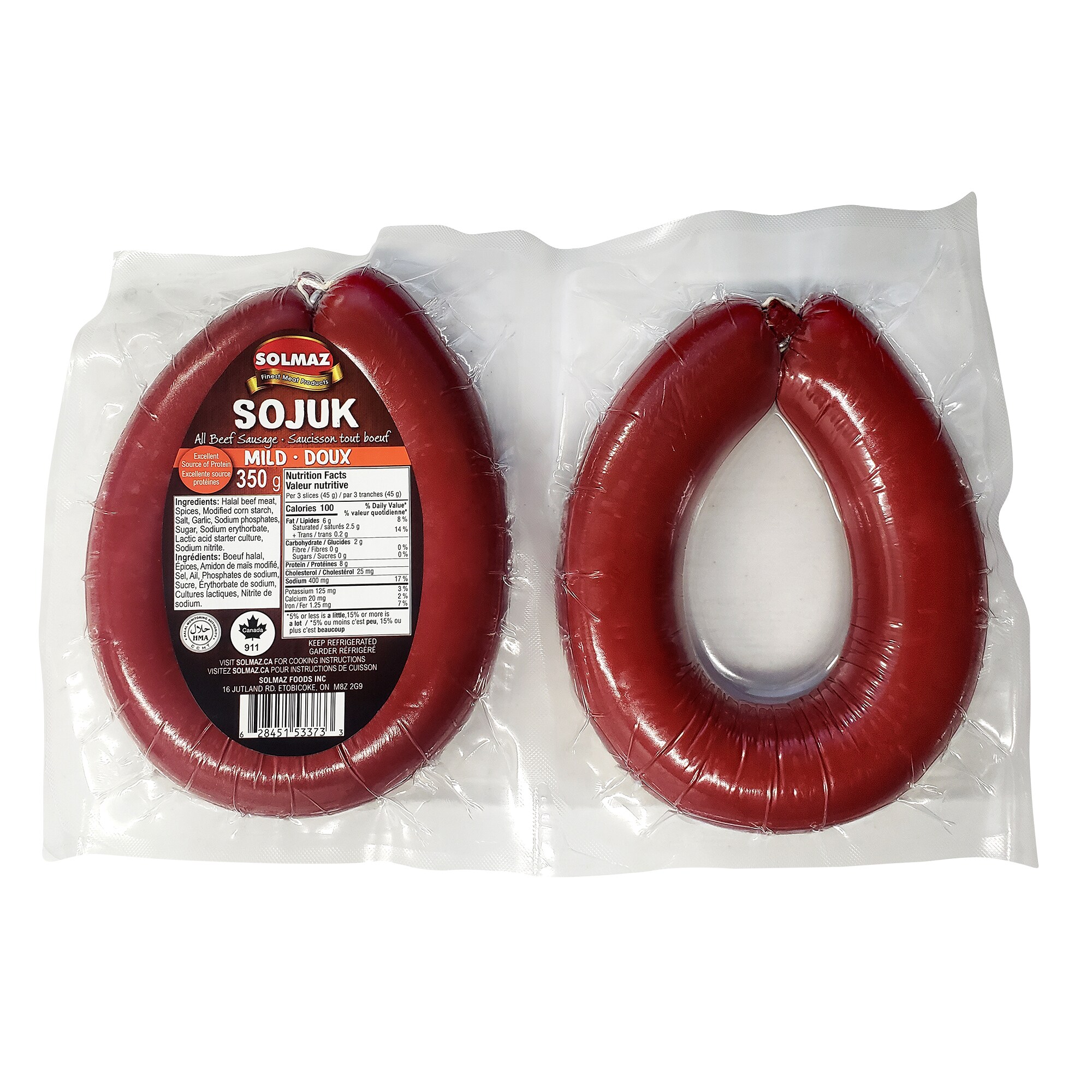 Solmaz Mild Beef Sojuk, 2 x 350 g